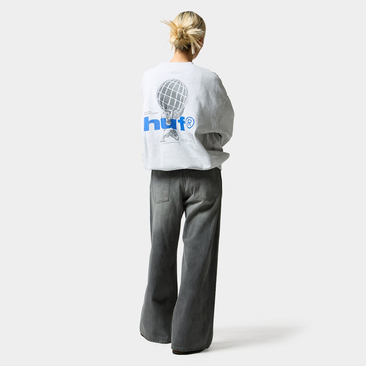 HUF (ハフ) Worldwide JP /SWEATSHIRTS（スウェットシャツ）/ COMMUNITY SUPPORT CREW商品 / ASH GREY