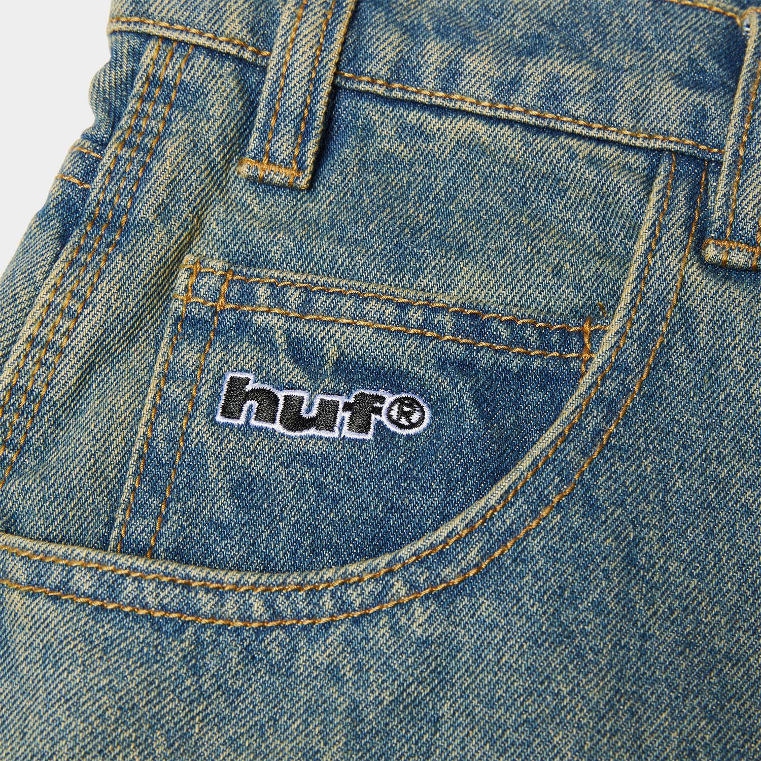 HUF (ハフ) Worldwide JP /SHORTS（ショーツ）/ KINDA LOOSE DOUBLE KNEE SHORT商品 / DIRTY WASH