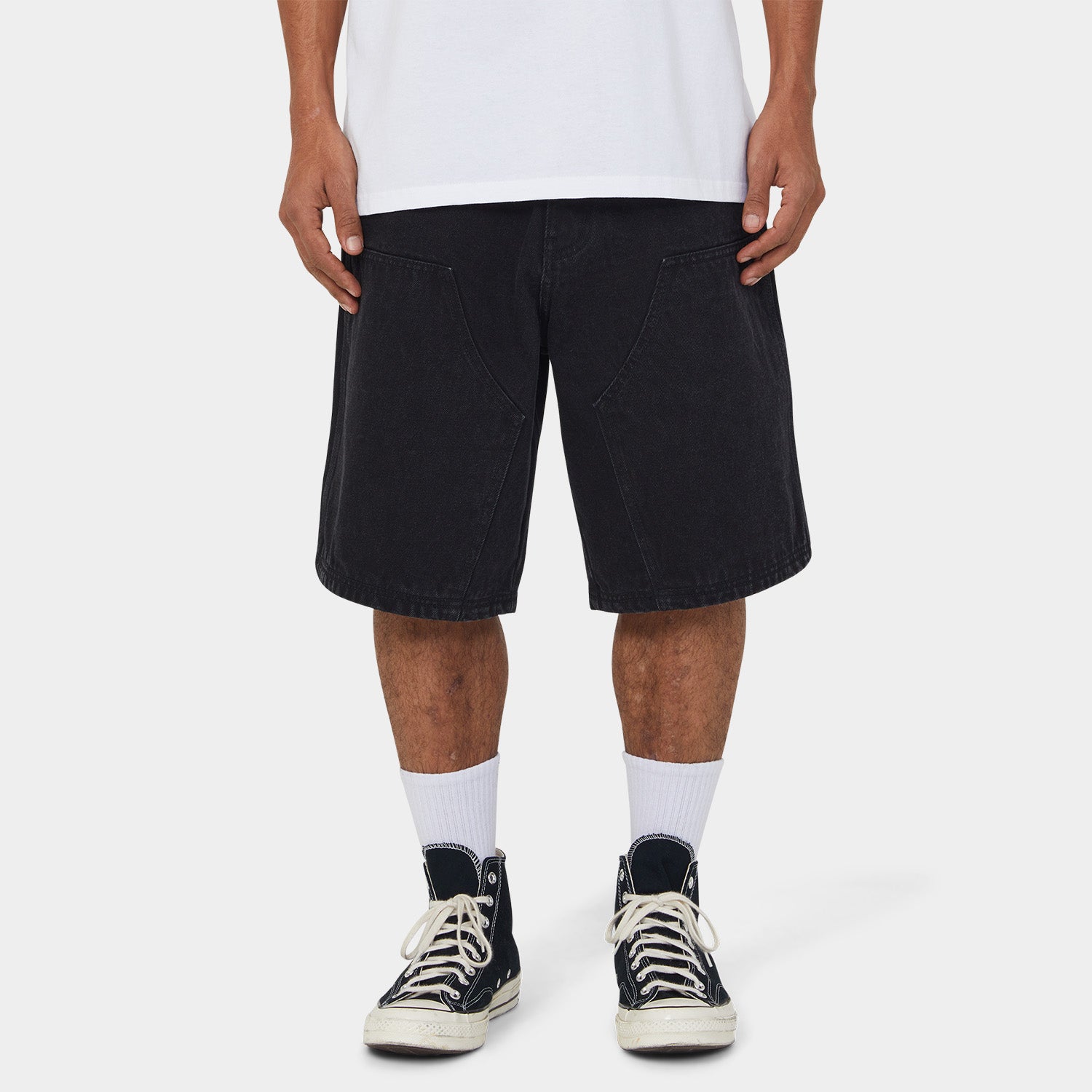 HUF (ハフ) Worldwide JP /SHORTS（ショーツ）/ KINDA LOOSE DOUBLE KNEE SHORT商品 / DIRTY WASH