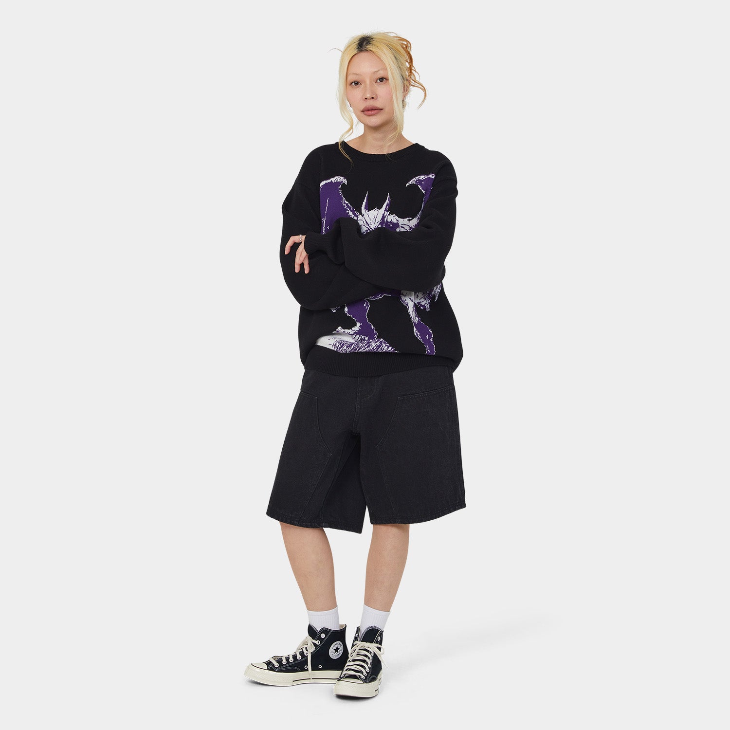 HUF (ハフ) Worldwide JP /SHORTS（ショーツ）/ KINDA LOOSE DOUBLE KNEE SHORT商品 / DIRTY WASH