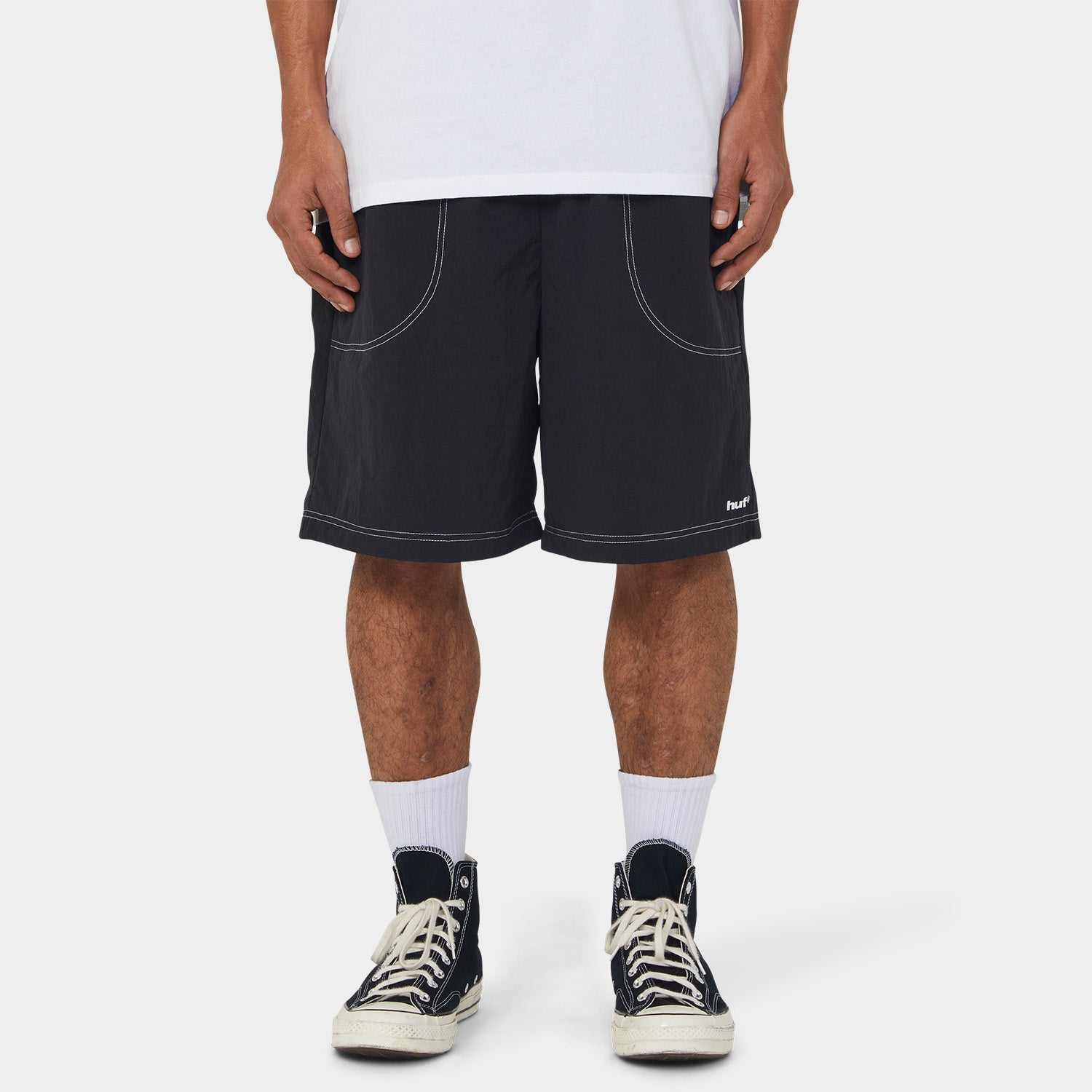 HUF (ハフ) Worldwide JP /SHORTS（ショーツ）/ 89 CONTRAST EASY SHORT商品 / BLACK