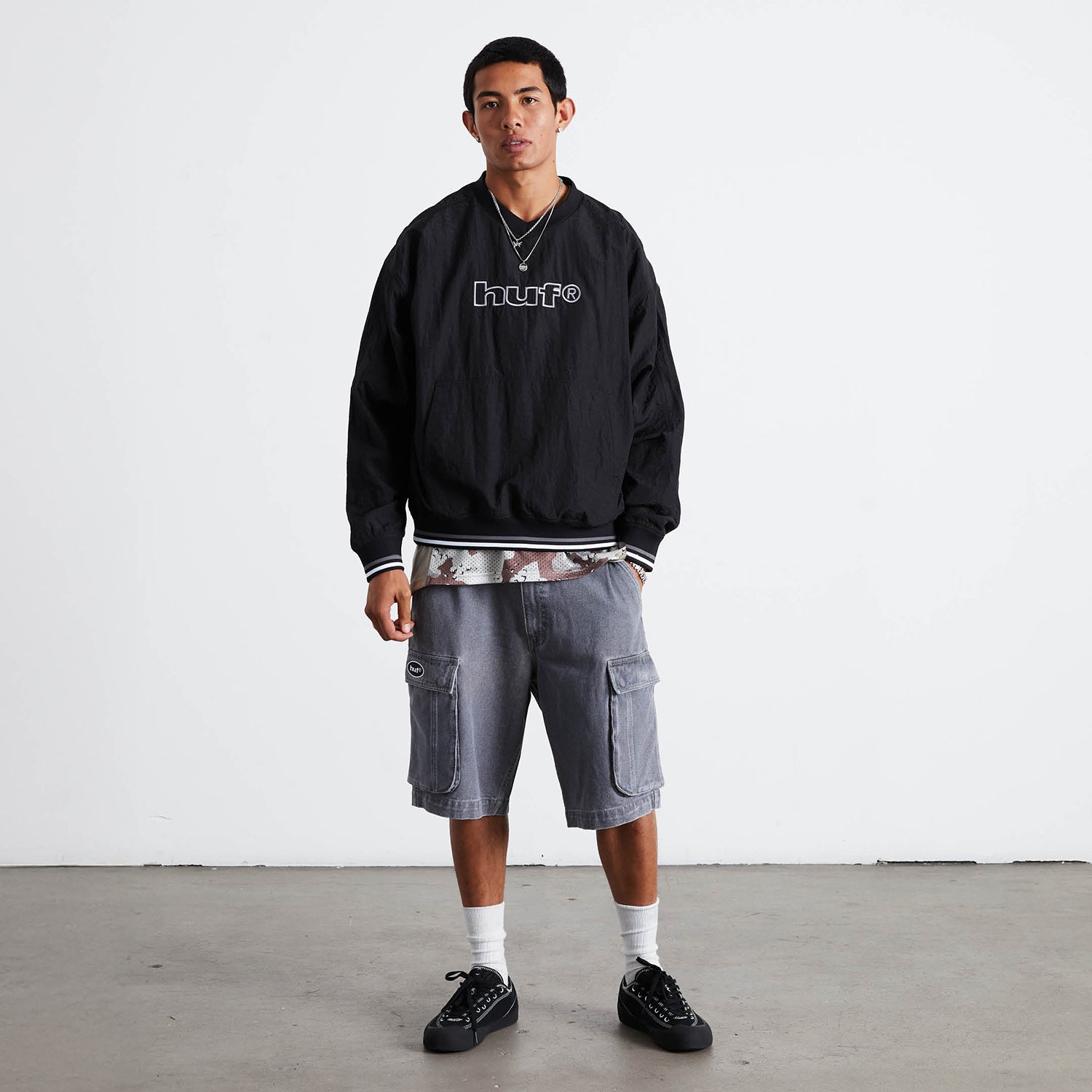 HUF (ハフ) Worldwide JP /SHORTS（ショーツ）/ OVAL DENIM CARGO SHORT商品 / INDIGO