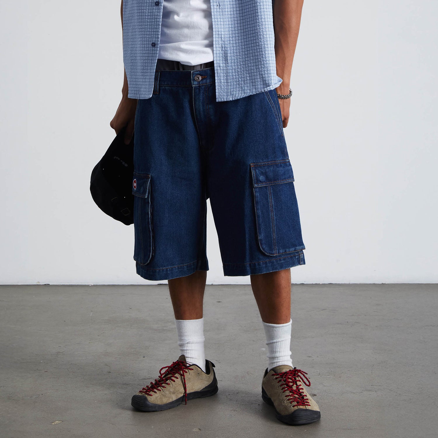 HUF (ハフ) Worldwide JP /SHORTS（ショーツ）/ OVAL DENIM CARGO SHORT商品 / INDIGO