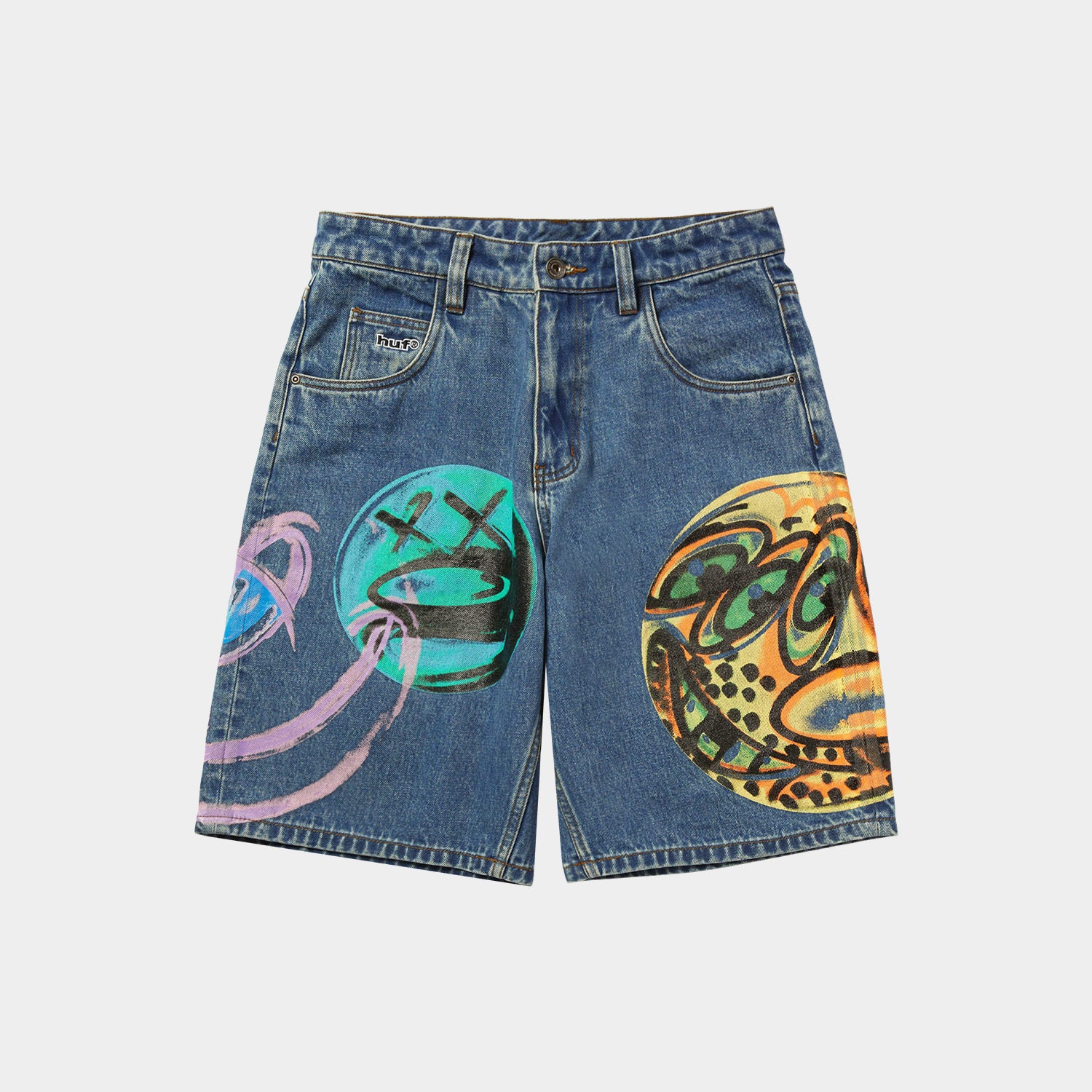HUF (ハフ) Worldwide JP / SHORTS（ショーツ） / KENNY SCHARF SPRAY GUYS DENIM SHORT商品 / MULTI