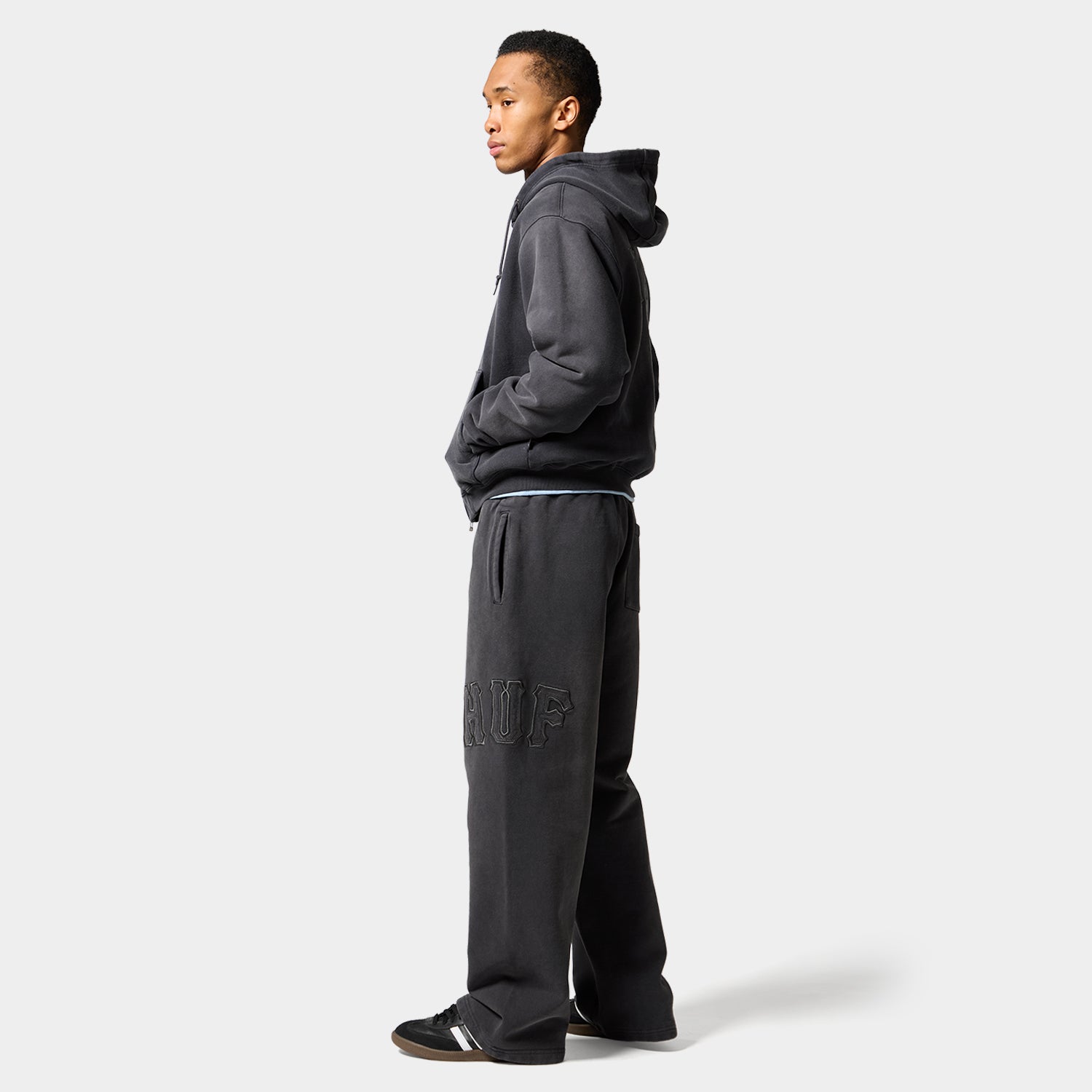HUF (ハフ) Worldwide JP /PANTS（パンツ）/ ARCH WIDE FLEECE PANT商品 / BLACK