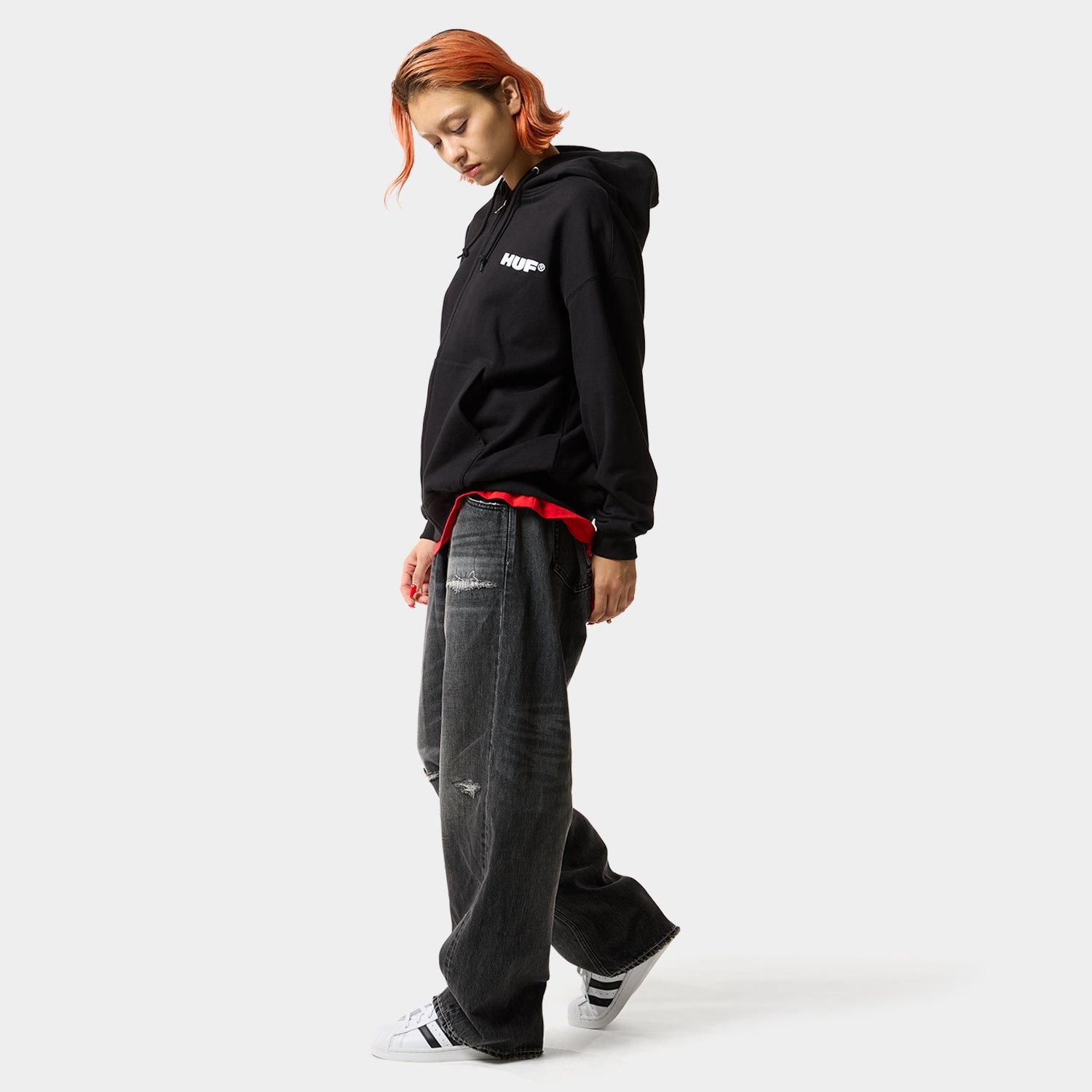 HUF (ハフ) Worldwide JP /PANTS（パンツ）/ EXPRESSION REPAIR DENIM PANT商品 / WASHED BLACK