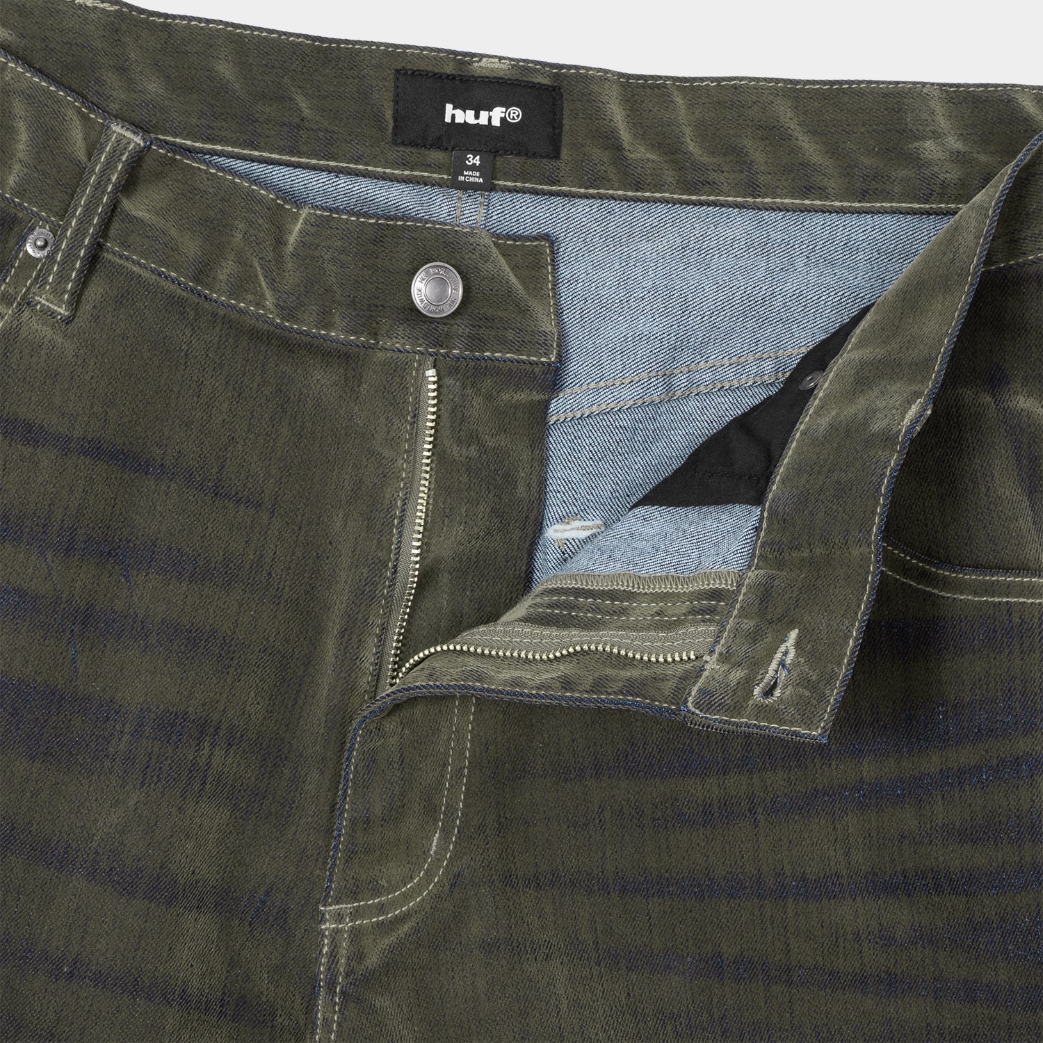 HUF (ハフ) Worldwide JP /PANTS（パンツ）/ HUF eightynine FLOCKED PANT商品 / OLIVE