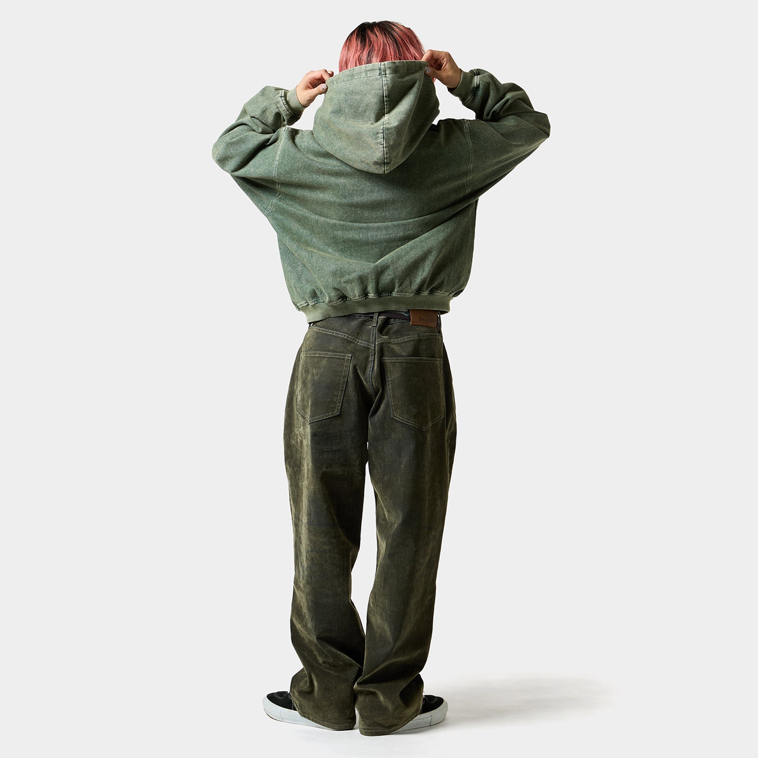 HUF (ハフ) Worldwide JP /PANTS（パンツ）/ HUF eightynine FLOCKED PANT商品 / OLIVE