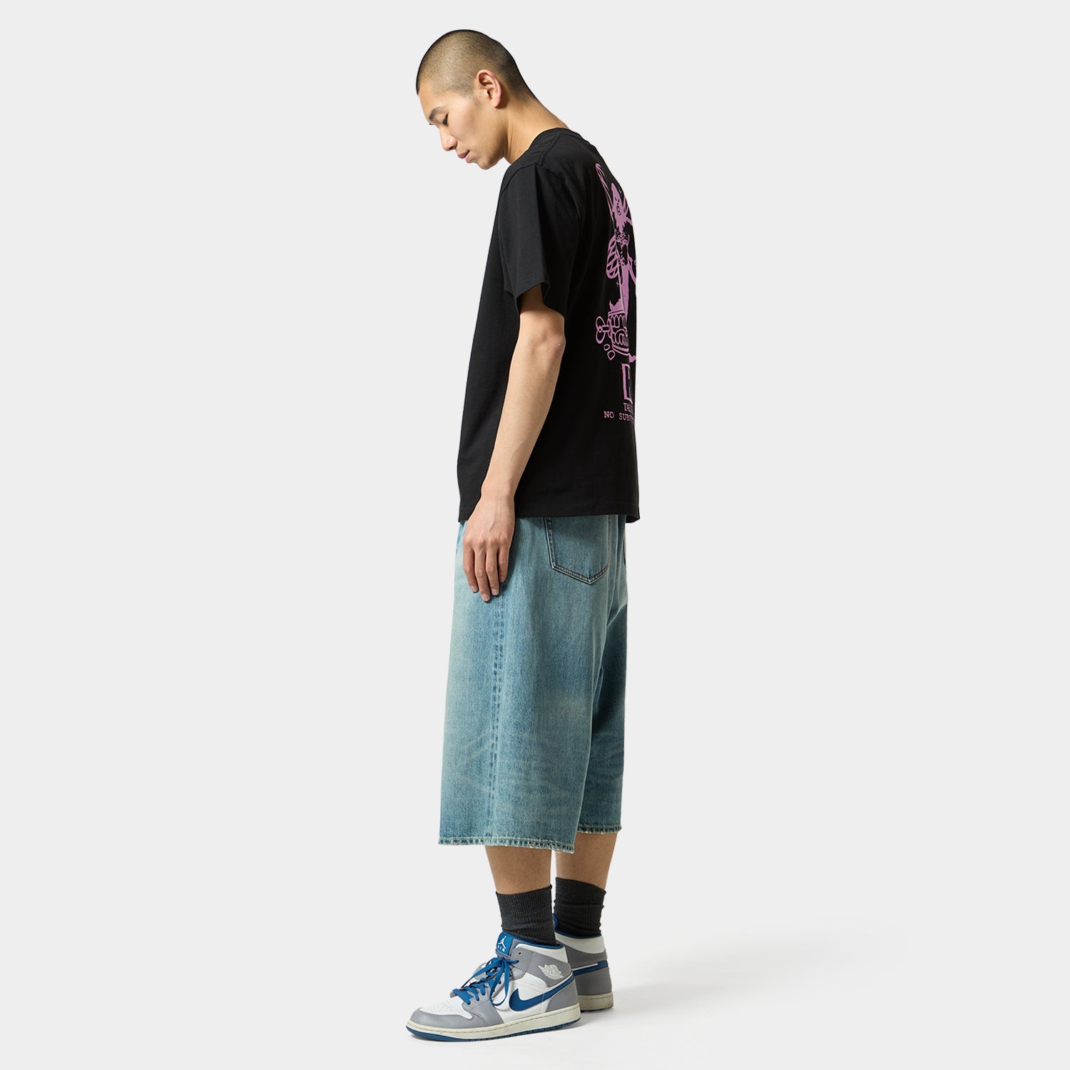 HUF (ハフ) Worldwide JP /SHORTS（ショーツ）/ EXPRESSION WASHED DENIM BAGGY SHORT商品 / WASHED BLACK