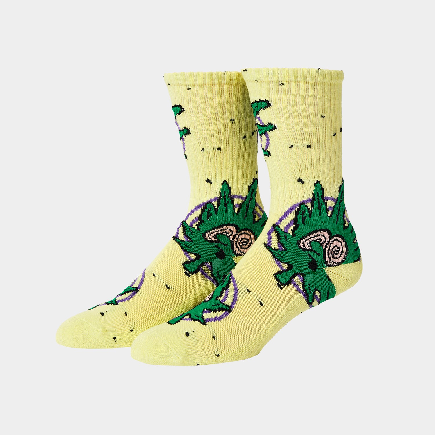 HUF (ハフ) Worldwide JP /SOCKS（ソックス）/ GREEN BUDDY HYPNOSIS SOCKS商品 / BLACK
