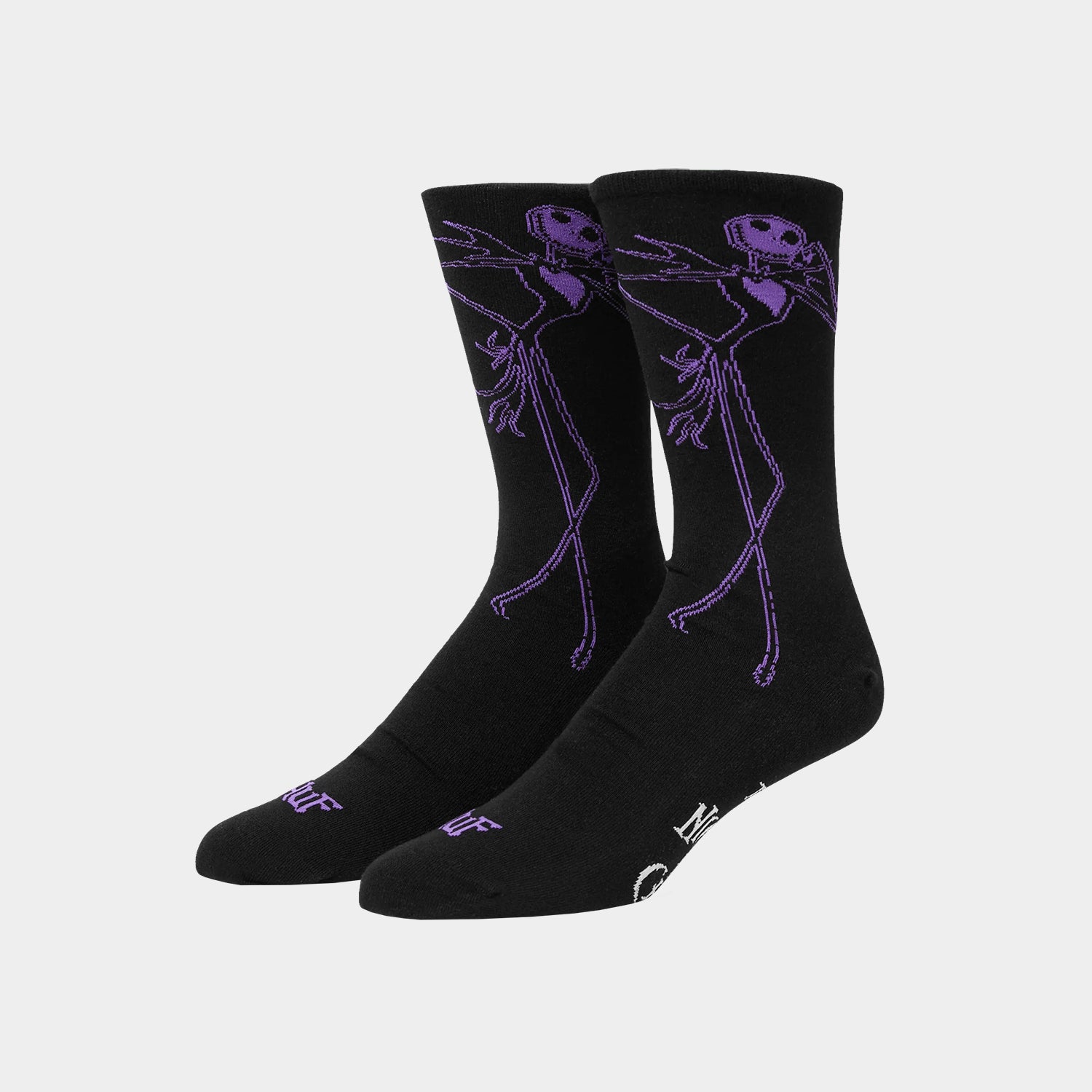 HUF (ハフ) Worldwide JP /SOCKS（ソックス）/ HUF X NIGHTMARE BEFORE CHRISTMAS JACK SKELLINGTON CREW SOCKS商品 / BLACK