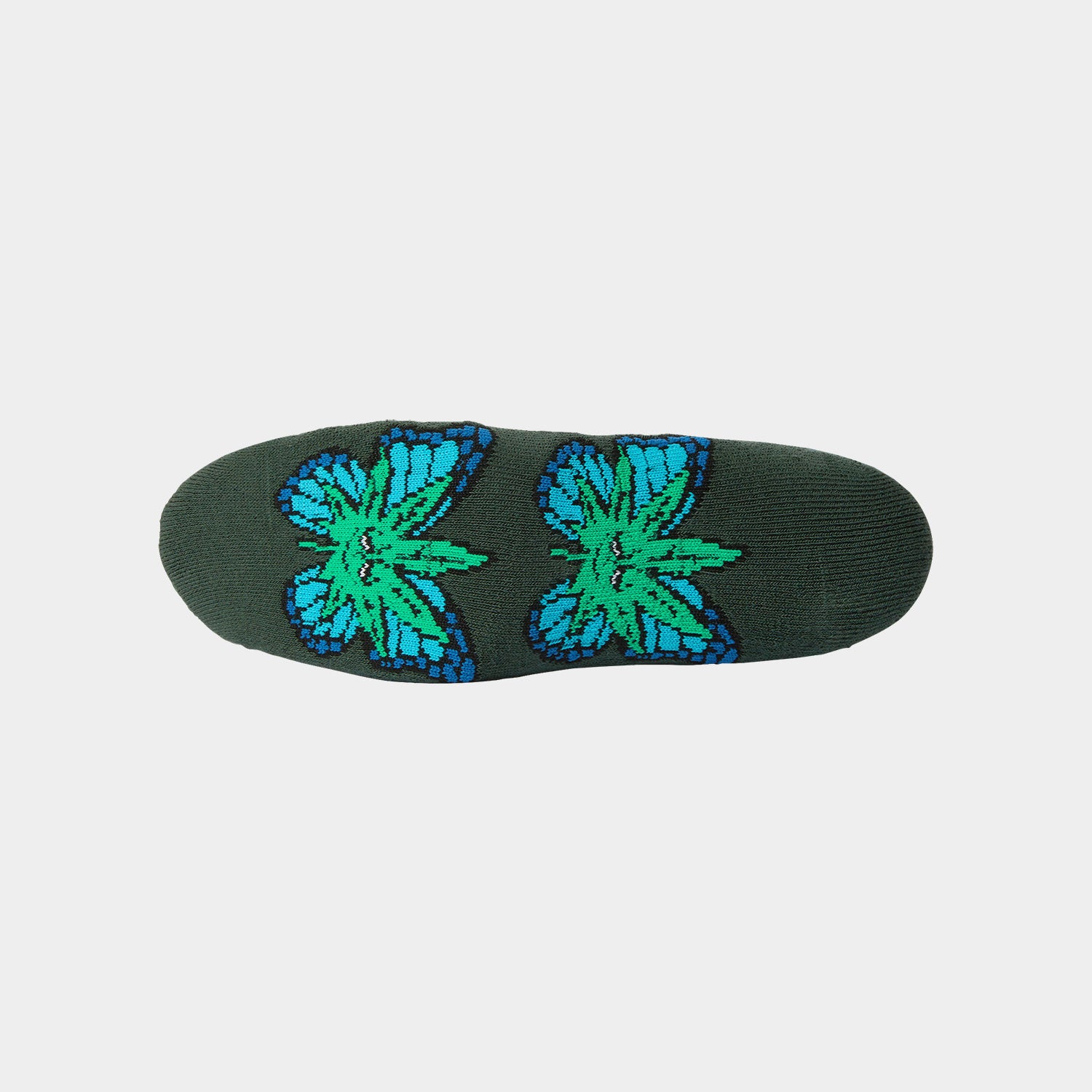 HUF (ハフ) Worldwide JP /SOCKS（ソックス）/ GREEN BUDDERFLY SOCKS商品 / FOREST GREEN