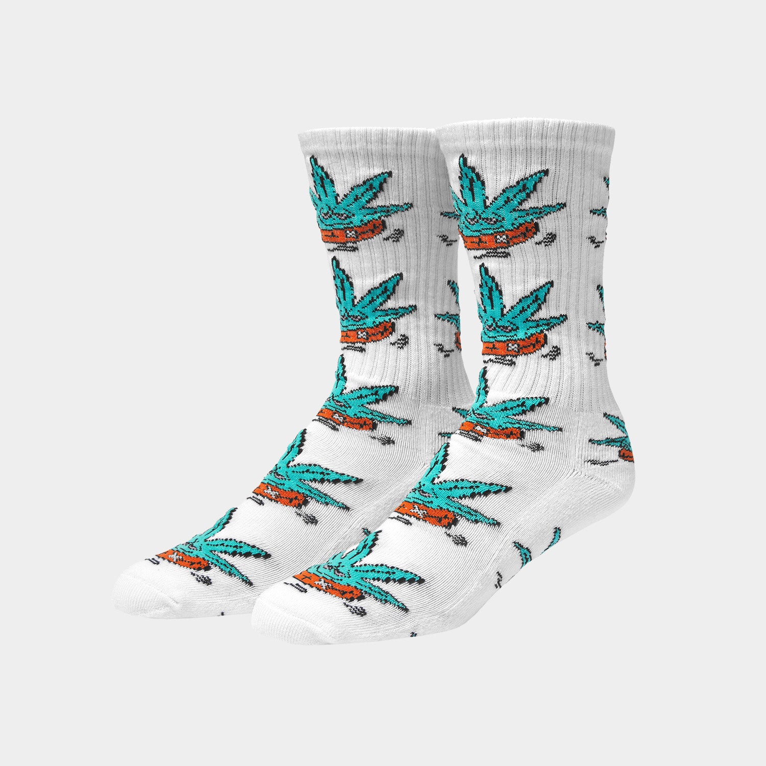 HUF (ハフ) Worldwide JP /SOCKS（ソックス）/ GREEN BUDDY FLOATIE SOCKS商品 / WHITE