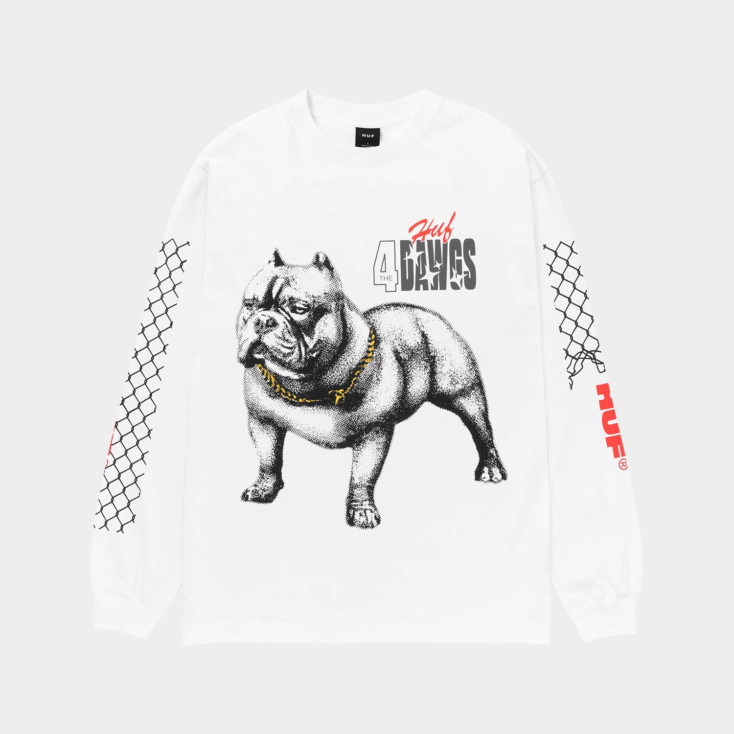 HUF (ハフ) Worldwide JP /T-SHIRTS（Tシャツ）/ 4 THE DAWGS LS TEE商品 / WHITE