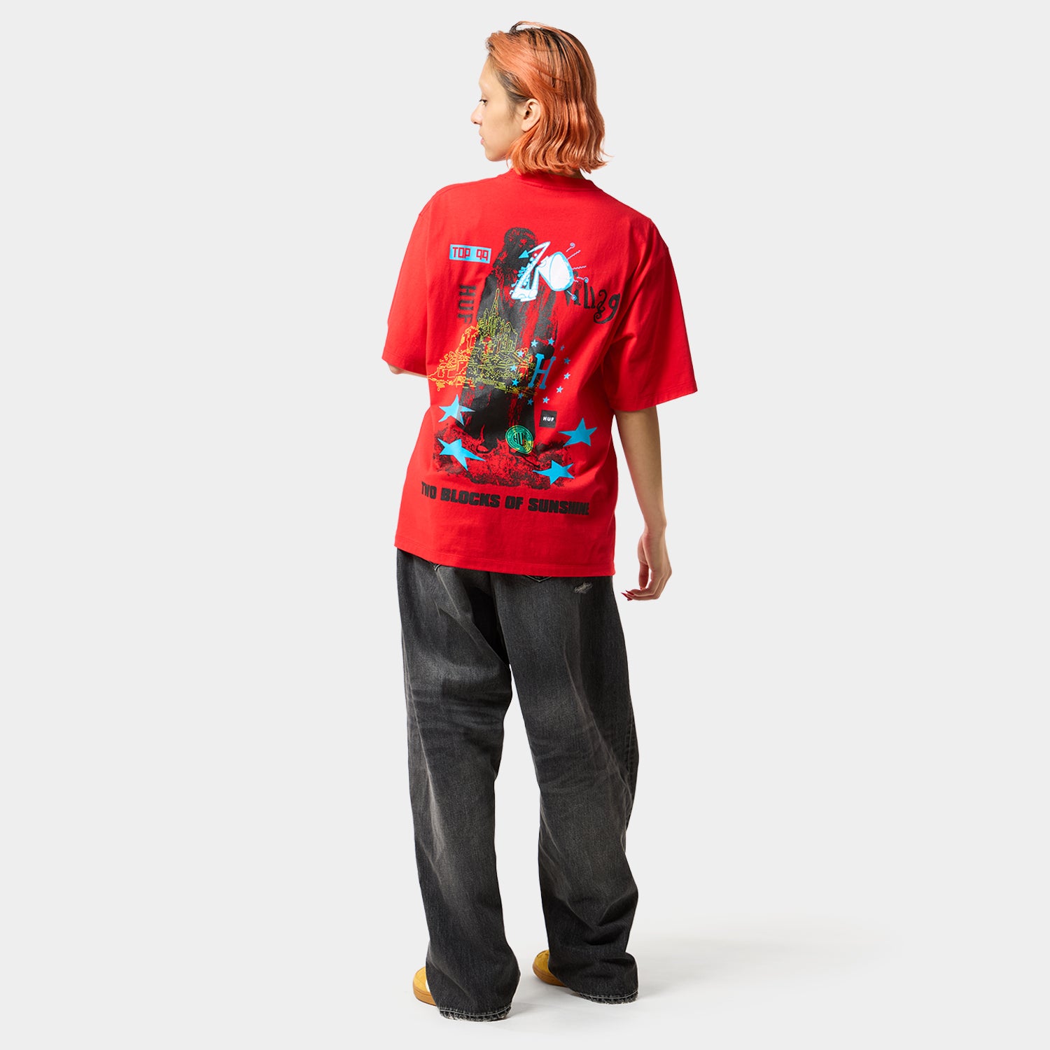 HUF (ハフ) Worldwide JP /T-SHIRTS（Tシャツ）/ TWO BLOCKS OF SUNSHINE TEE商品 / WHITE