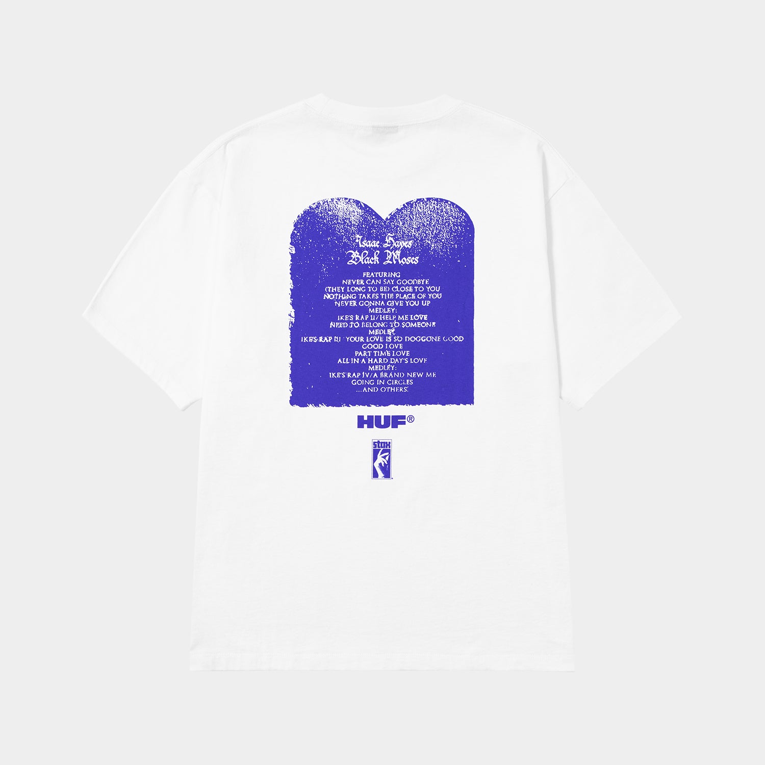 HUF (ハフ) Worldwide JP /T-SHIRTS（Tシャツ）/ HUF X ISAAC HAYES BLACK MOSES HEAVYWEIGHT TEE商品 / WHITE