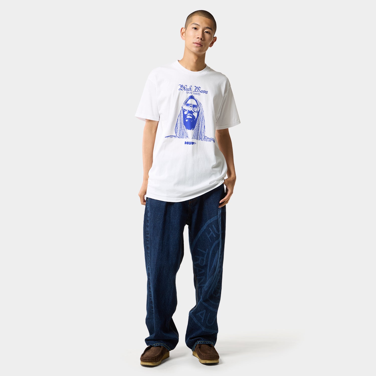 HUF (ハフ) Worldwide JP /T-SHIRTS（Tシャツ）/ HUF X ISAAC HAYES BLACK MOSES HEAVYWEIGHT TEE商品 / WHITE
