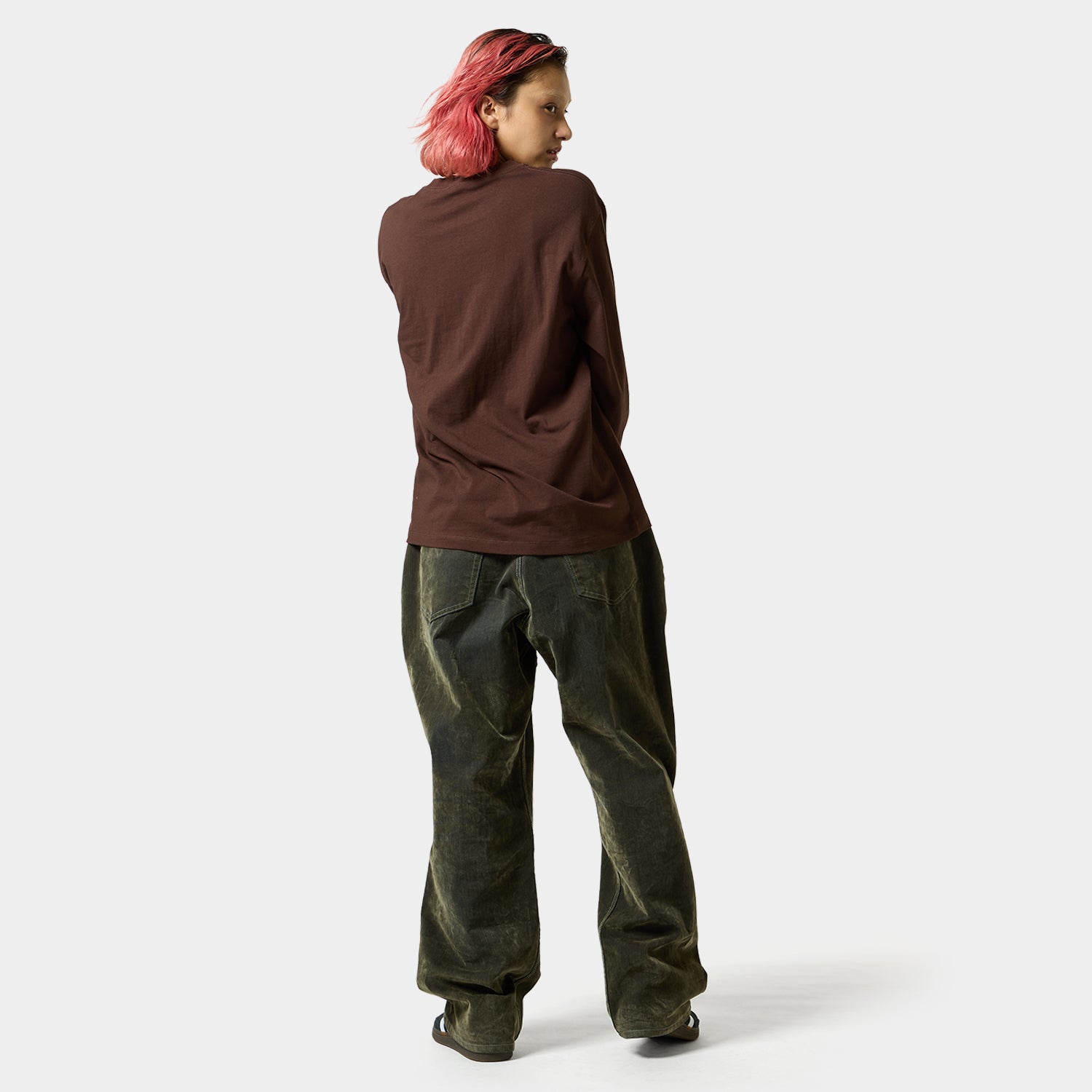 HUF (ハフ) Worldwide JP /T-SHIRTS（Tシャツ）/ FETCH LS TEE商品 / CHOCOLATE