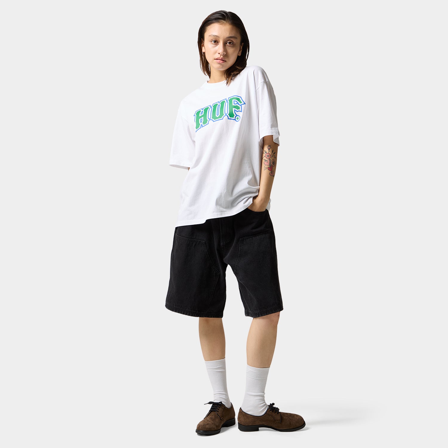 HUF (ハフ) Worldwide JP /T-SHIRTS（Tシャツ）/ CLASSIC ARCH TEE商品 / NAVY