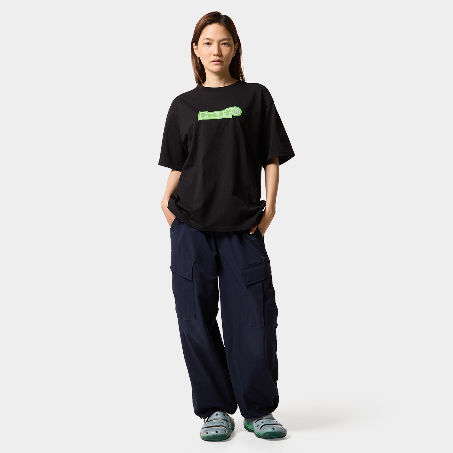 HUF (ハフ) Worldwide JP /T-SHIRTS（Tシャツ）/ 89 OUTLINE TEE商品 / BLACK
