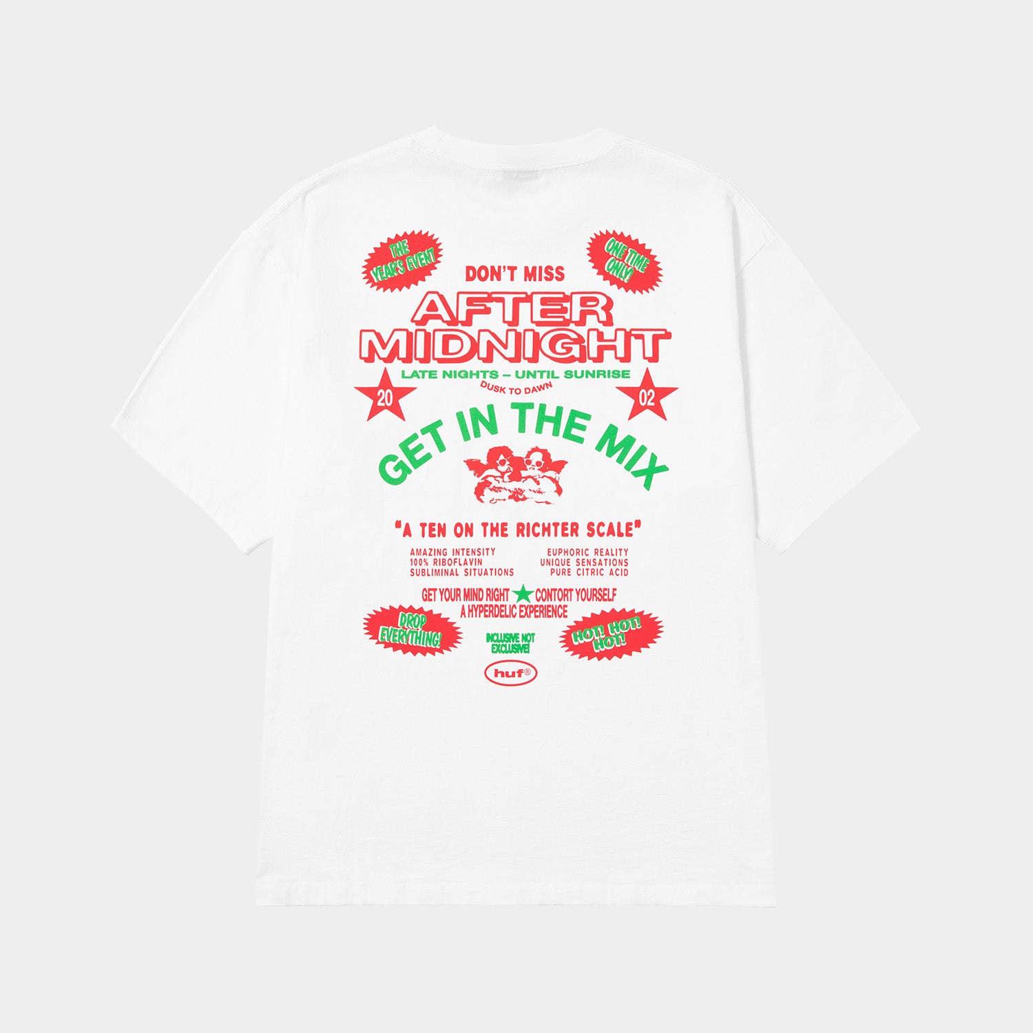 HUF (ハフ) Worldwide JP /T-SHIRTS（Tシャツ）/ AFTER MIDNIGHT TEE商品 / WHITE