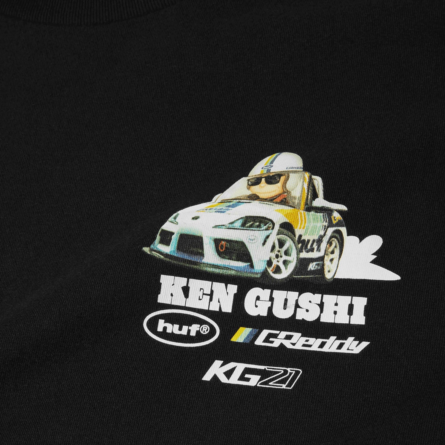 HUF (ハフ) Worldwide JP /T-SHIRTS（Tシャツ）/ HUF X GREDDY GUSHI TEE商品 / BLACK
