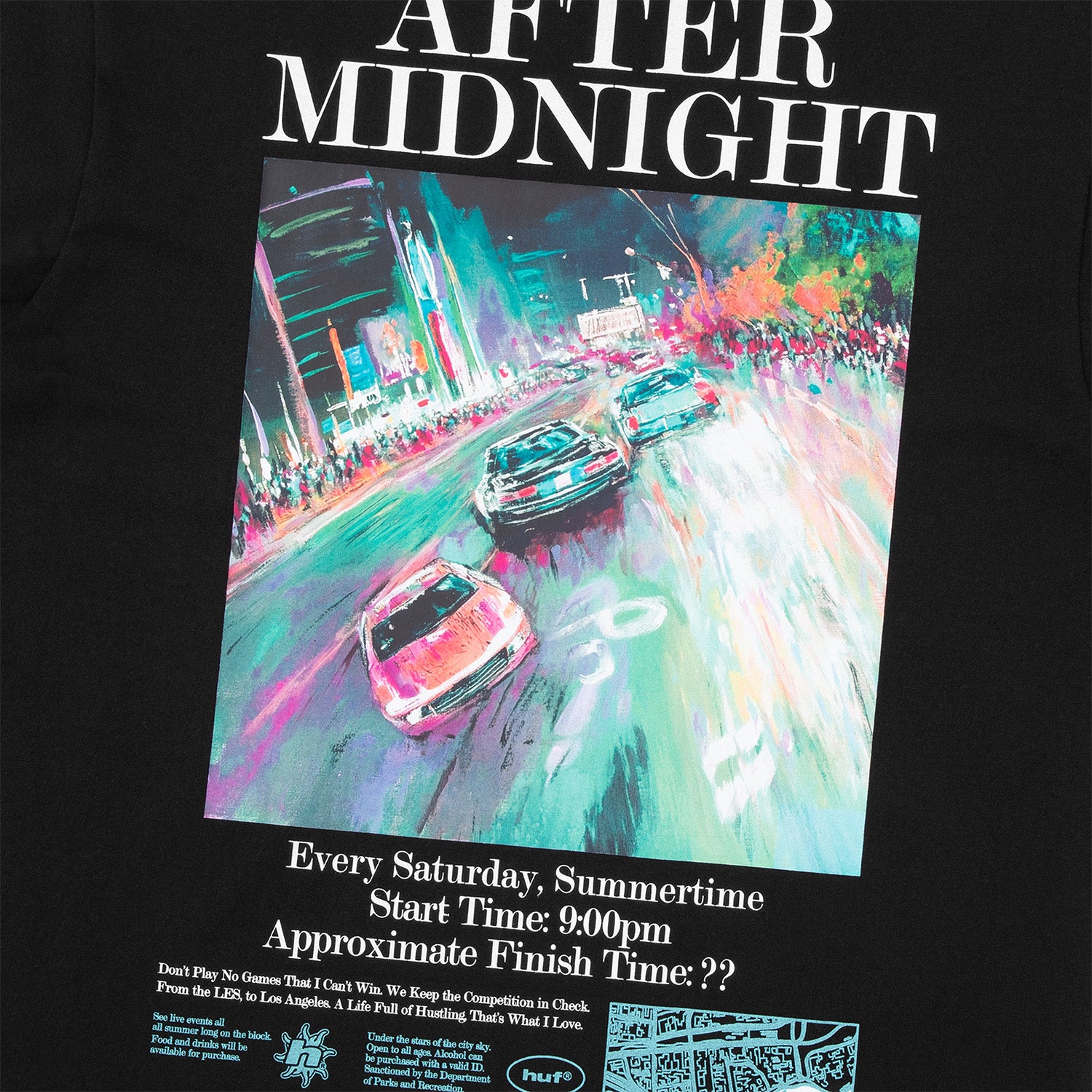 HUF (ハフ) Worldwide JP /T-SHIRTS（Tシャツ）/ AFTER MIDNIGHT TEE商品 / WHITE