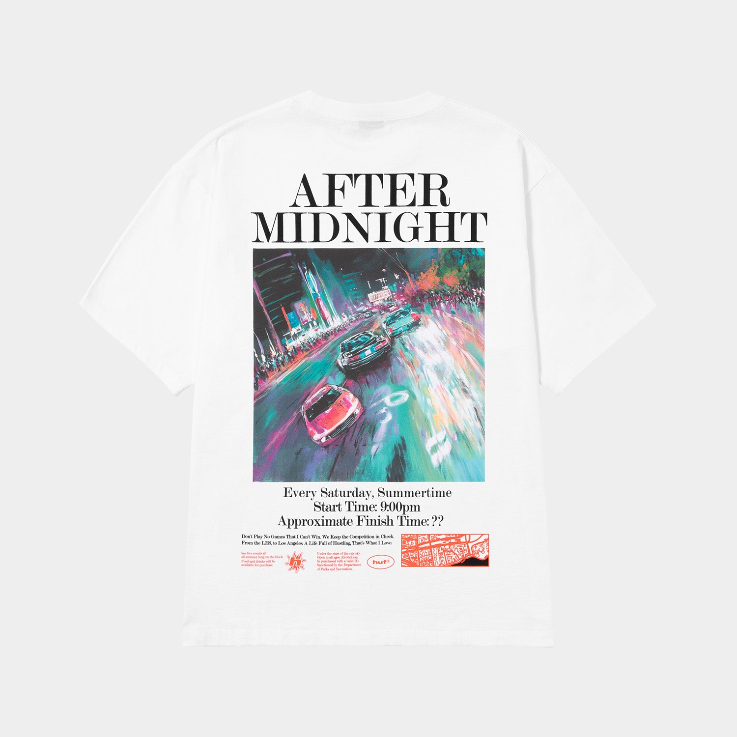 HUF (ハフ) Worldwide JP /T-SHIRTS（Tシャツ）/ AFTER MIDNIGHT TEE商品 / WHITE
