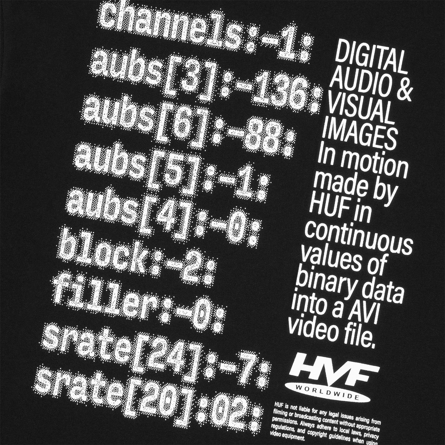 HUF (ハフ) Worldwide JP /T-SHIRTS（Tシャツ）/ H CAM TEE商品 / WHITE