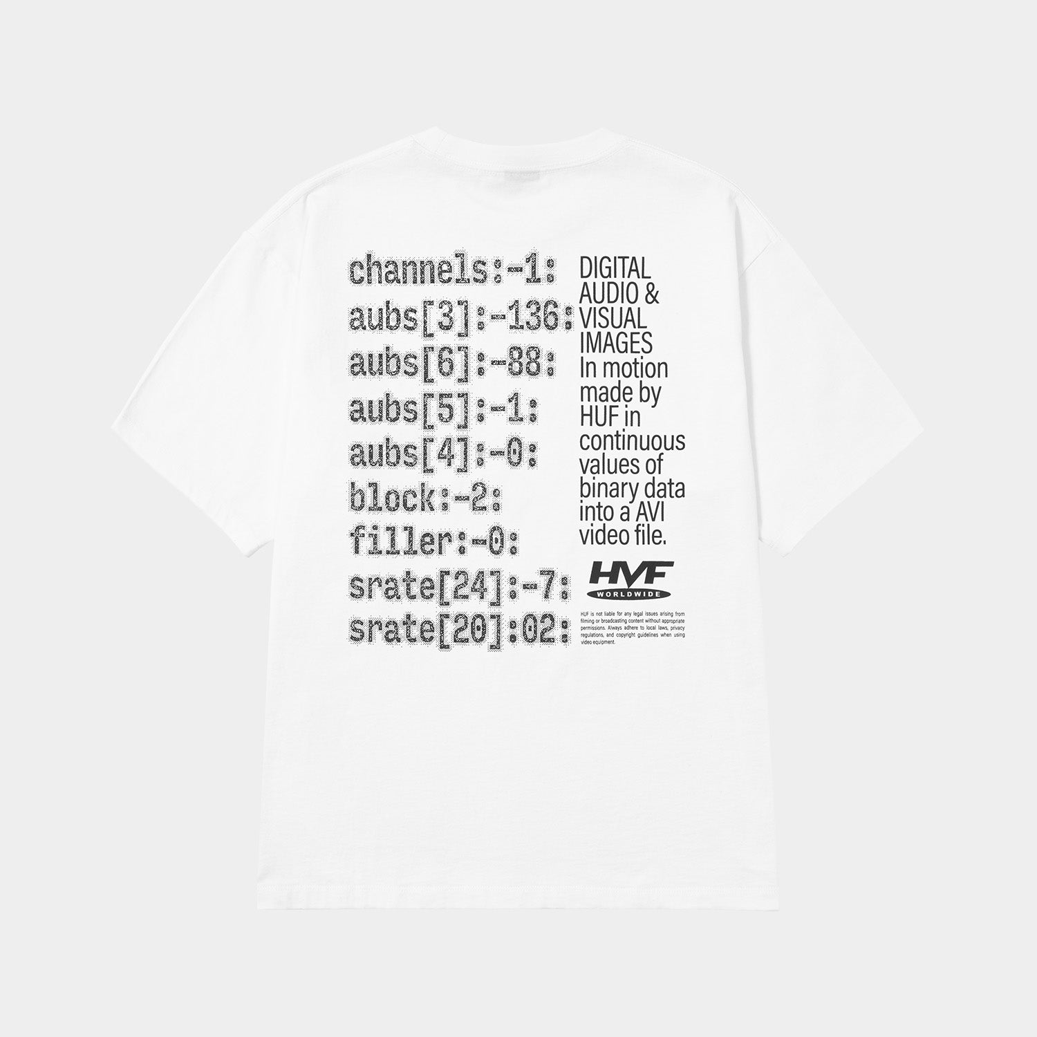 HUF (ハフ) Worldwide JP /T-SHIRTS（Tシャツ）/ H CAM TEE商品 / WHITE