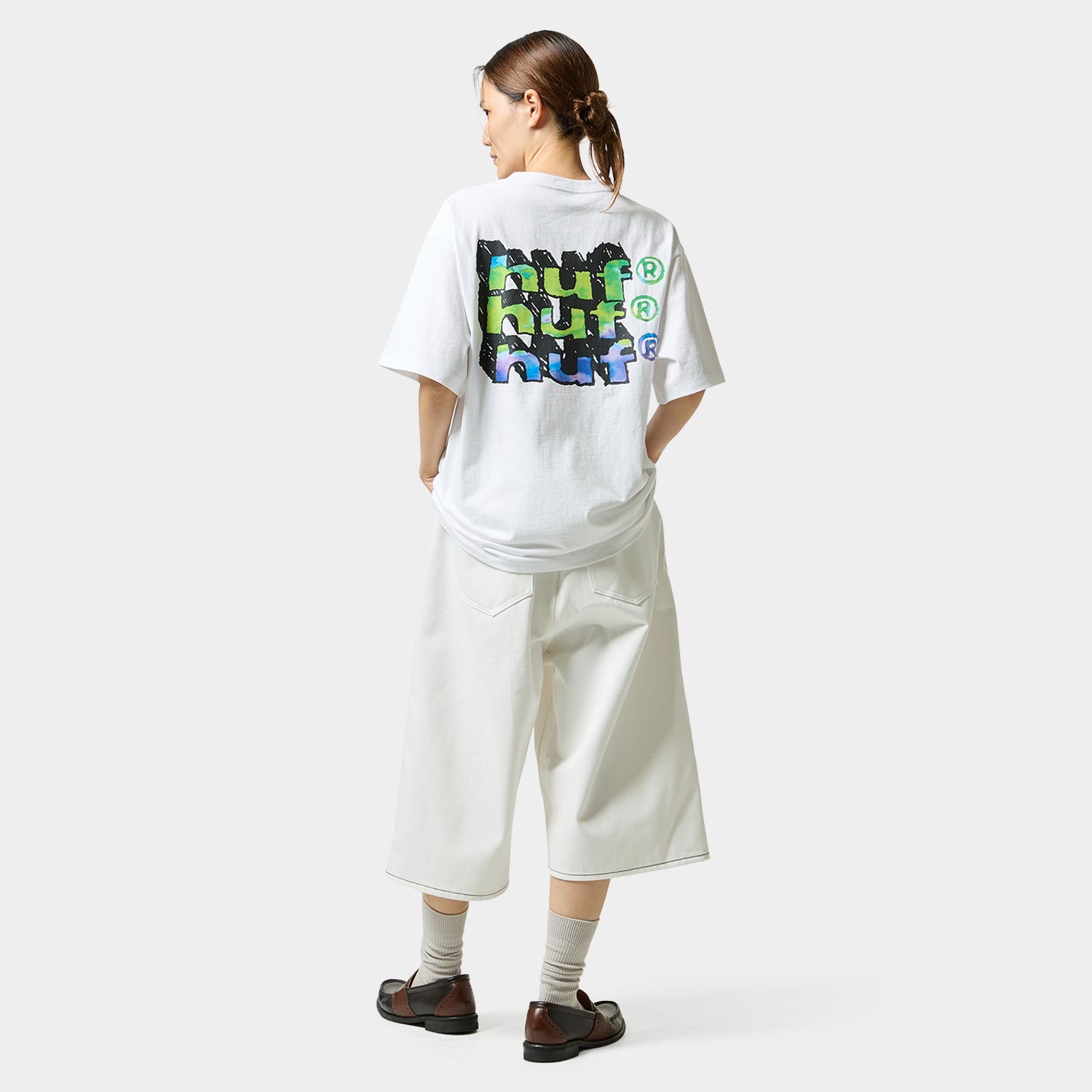 HUF (ハフ) Worldwide JP /T-SHIRTS（Tシャツ）/ HAND STACKED TEE商品 / WHITE
