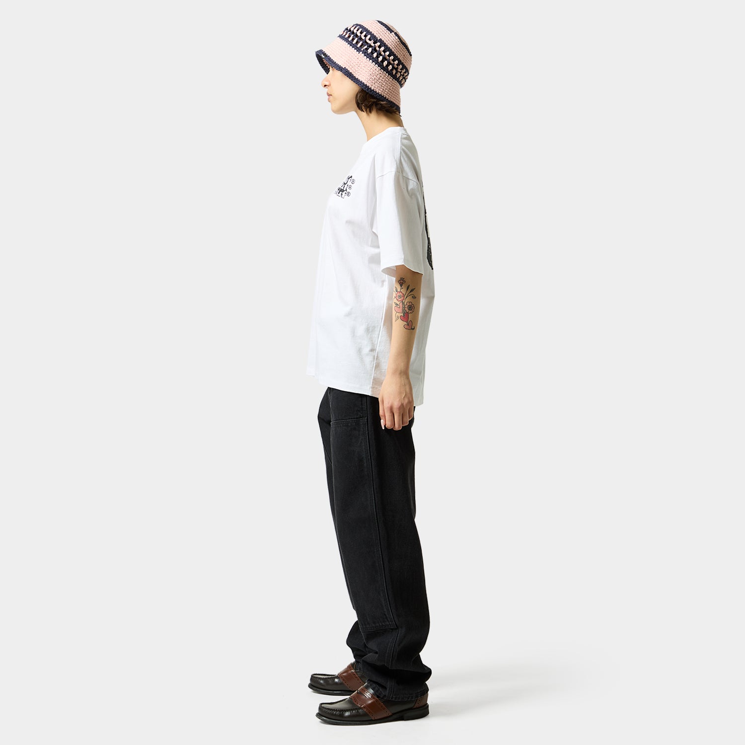 HUF (ハフ) Worldwide JP /T-SHIRTS（Tシャツ）/ HAND STACKED TEE商品 / WHITE
