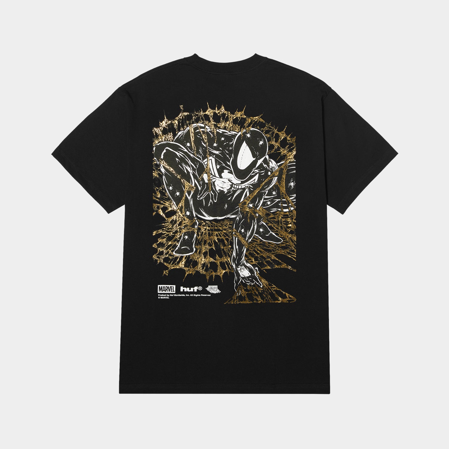 HUF (ハフ) Worldwide JP /T-SHIRTS（Tシャツ）/ HUF X MARVEL SPIDER-MAN ARACHKNIGHT TEE商品 / BLACK