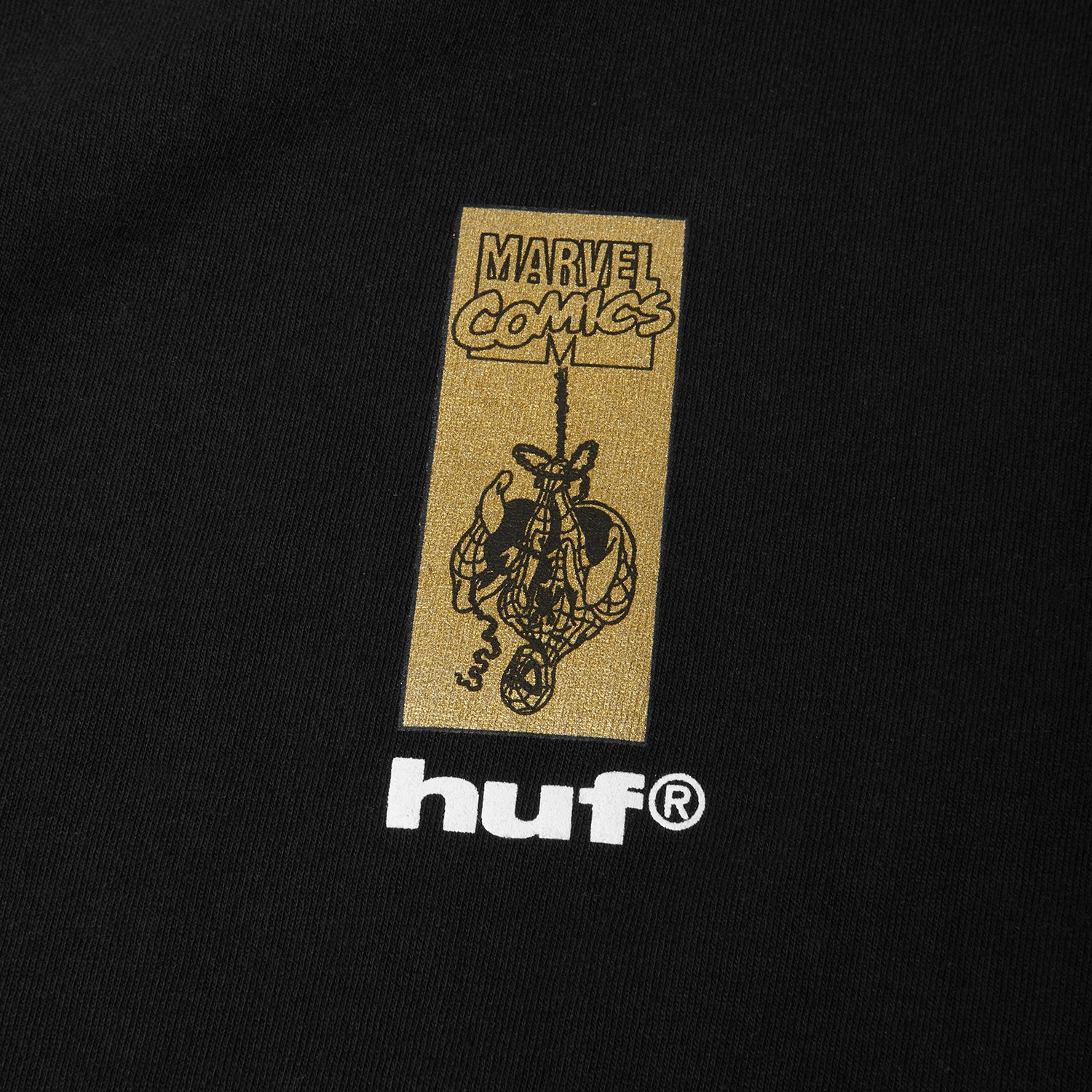 HUF (ハフ) Worldwide JP /T-SHIRTS（Tシャツ）/ HUF X MARVEL SPIDER-MAN ARACHKNIGHT TEE商品 / BLACK