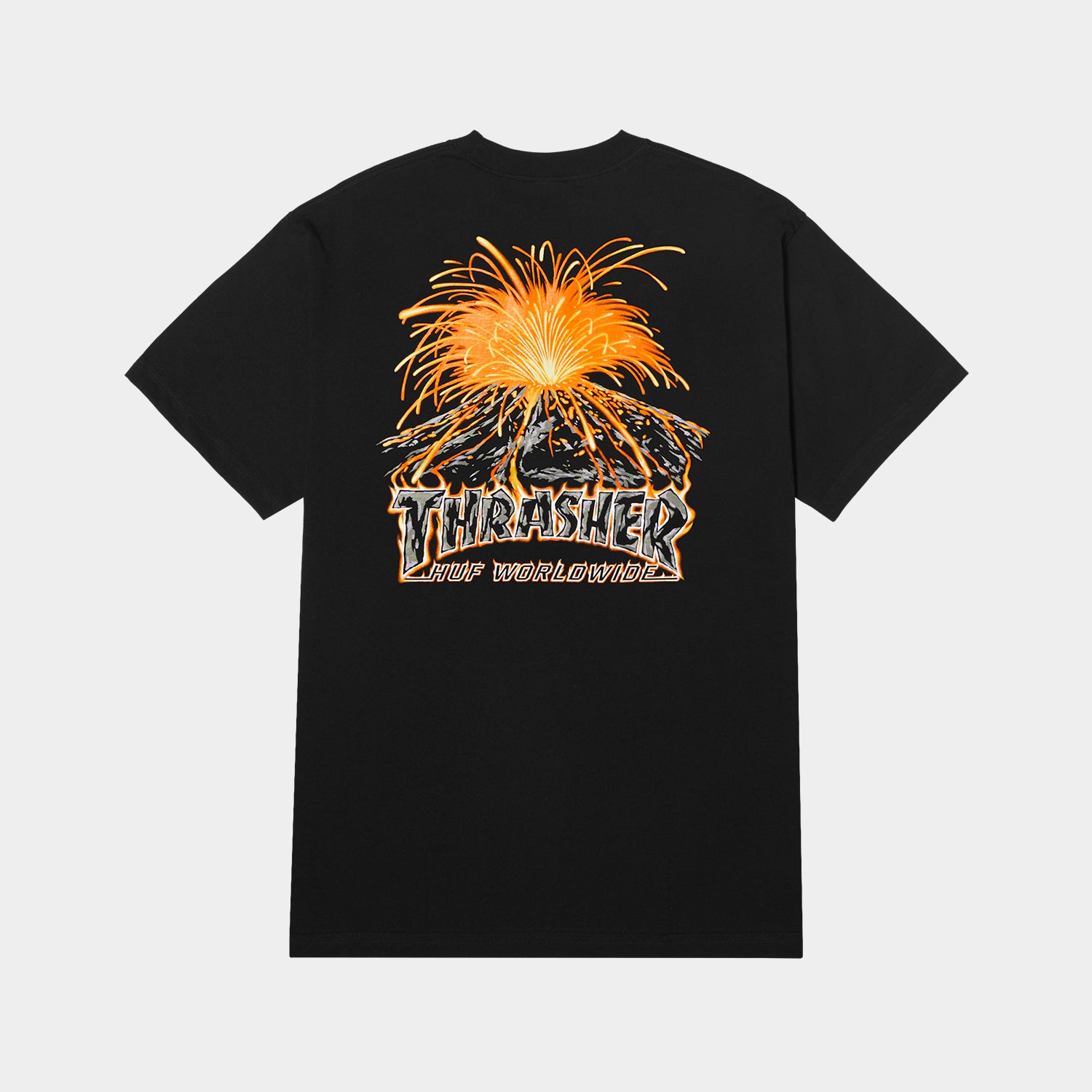 HUF (ハフ) Worldwide JP /T-SHIRTS（Tシャツ）/ HUF X THRASHER MELTDOWN TEE商品 / BLACK