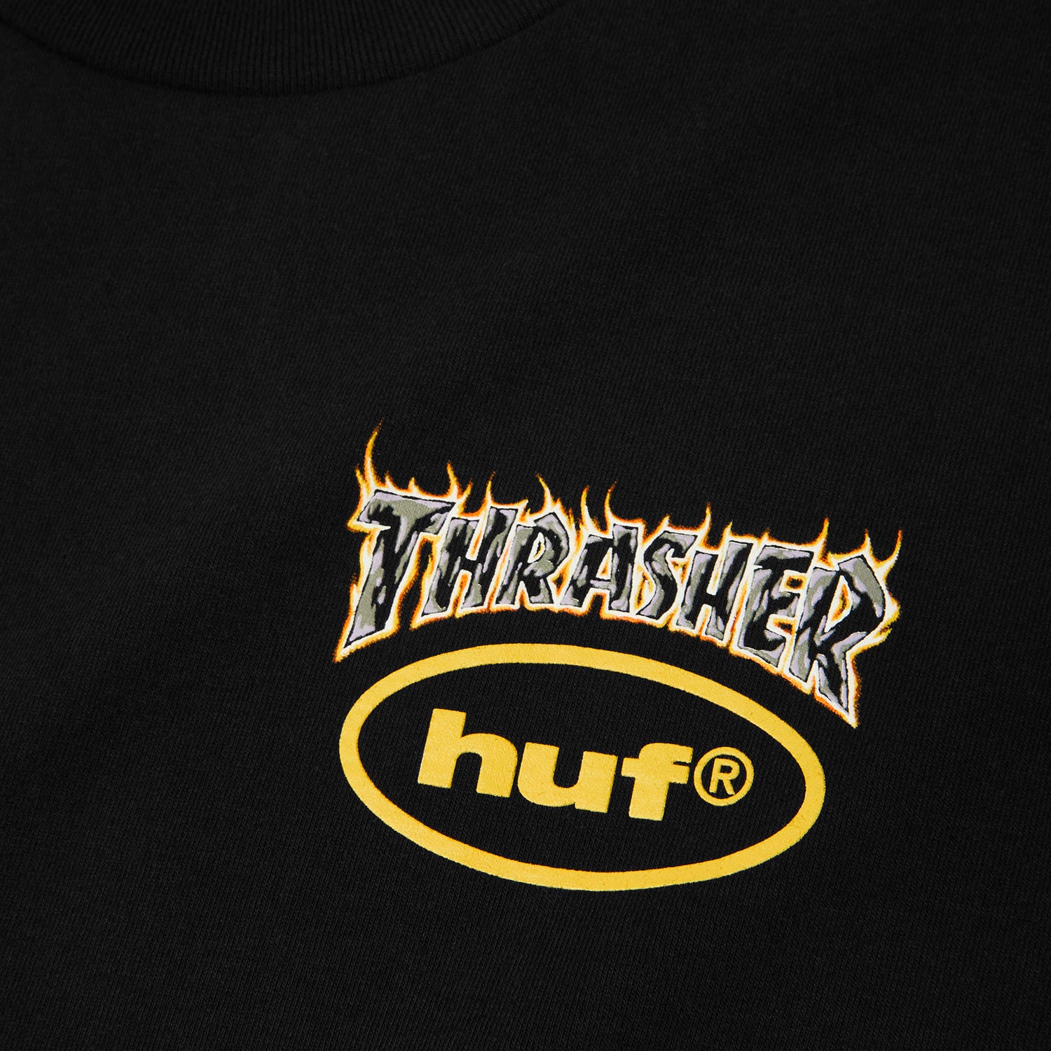 HUF (ハフ) Worldwide JP /T-SHIRTS（Tシャツ）/ HUF X THRASHER MELTDOWN TEE商品 / BLACK