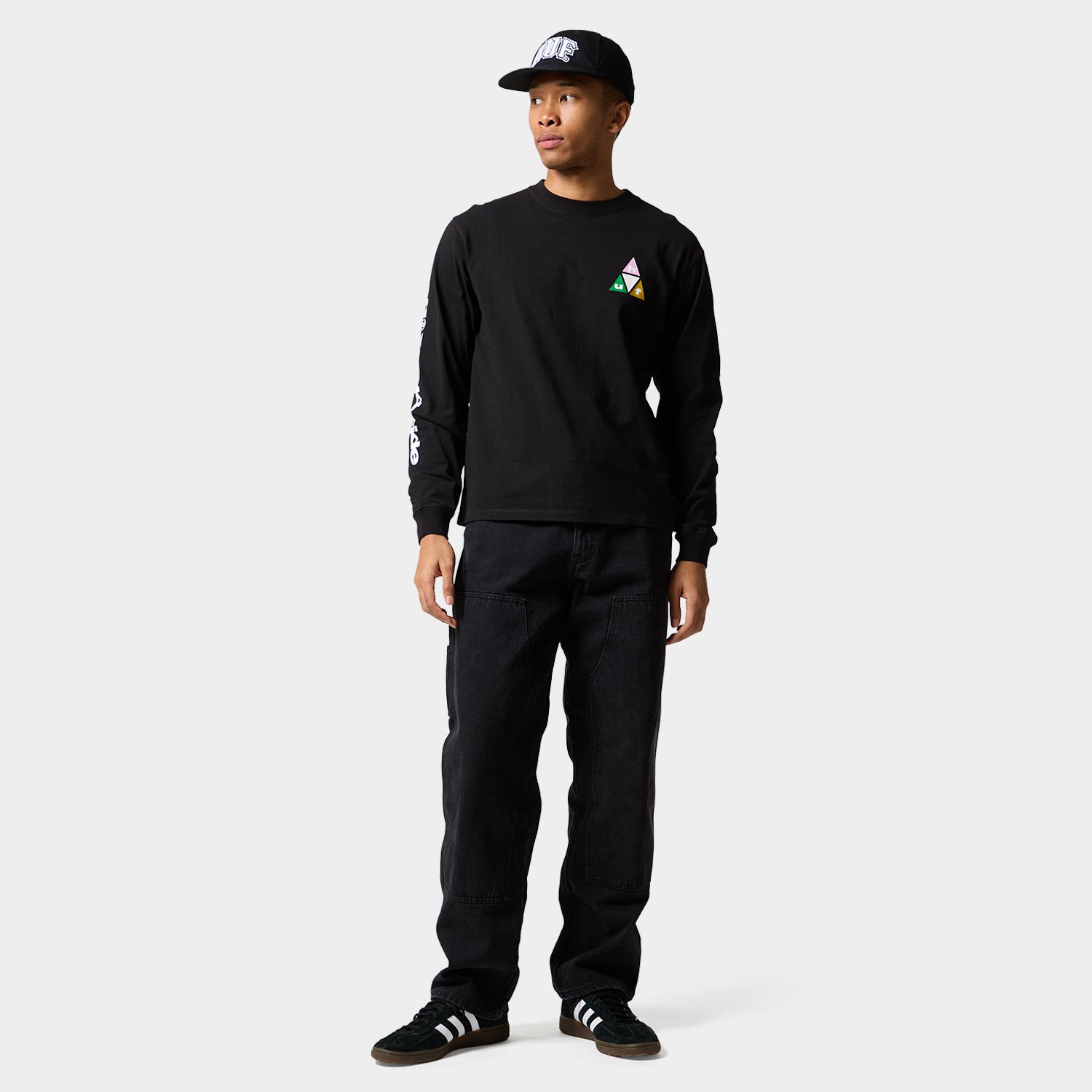 HUF (ハフ) Worldwide JP /T-SHIRTS（Tシャツ）/ PRISM TT LS TEE商品 / BLACK