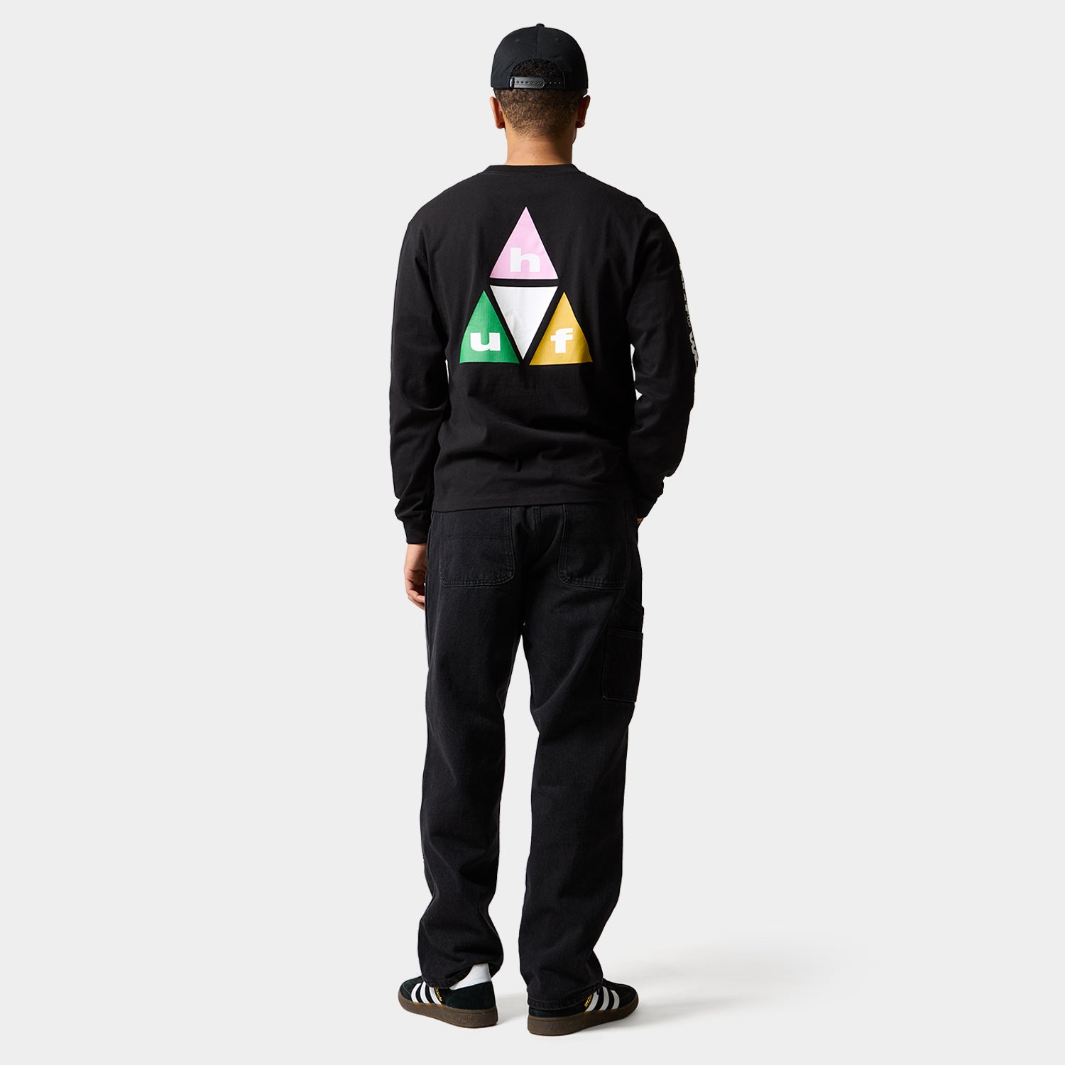 HUF (ハフ) Worldwide JP /T-SHIRTS（Tシャツ）/ PRISM TT LS TEE商品 / BLACK