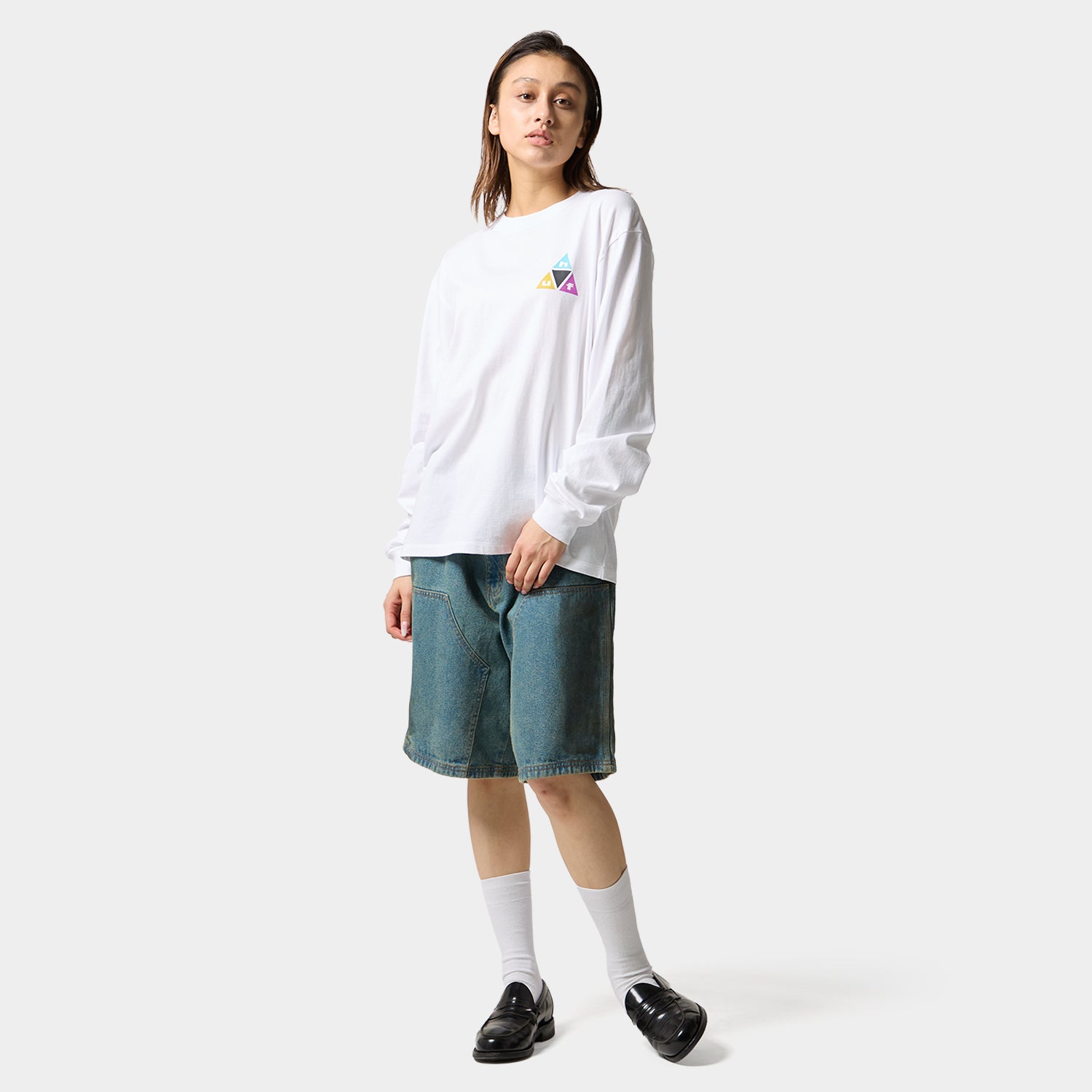 HUF (ハフ) Worldwide JP /T-SHIRTS（Tシャツ）/ PRISM TT LS TEE商品 / BLACK