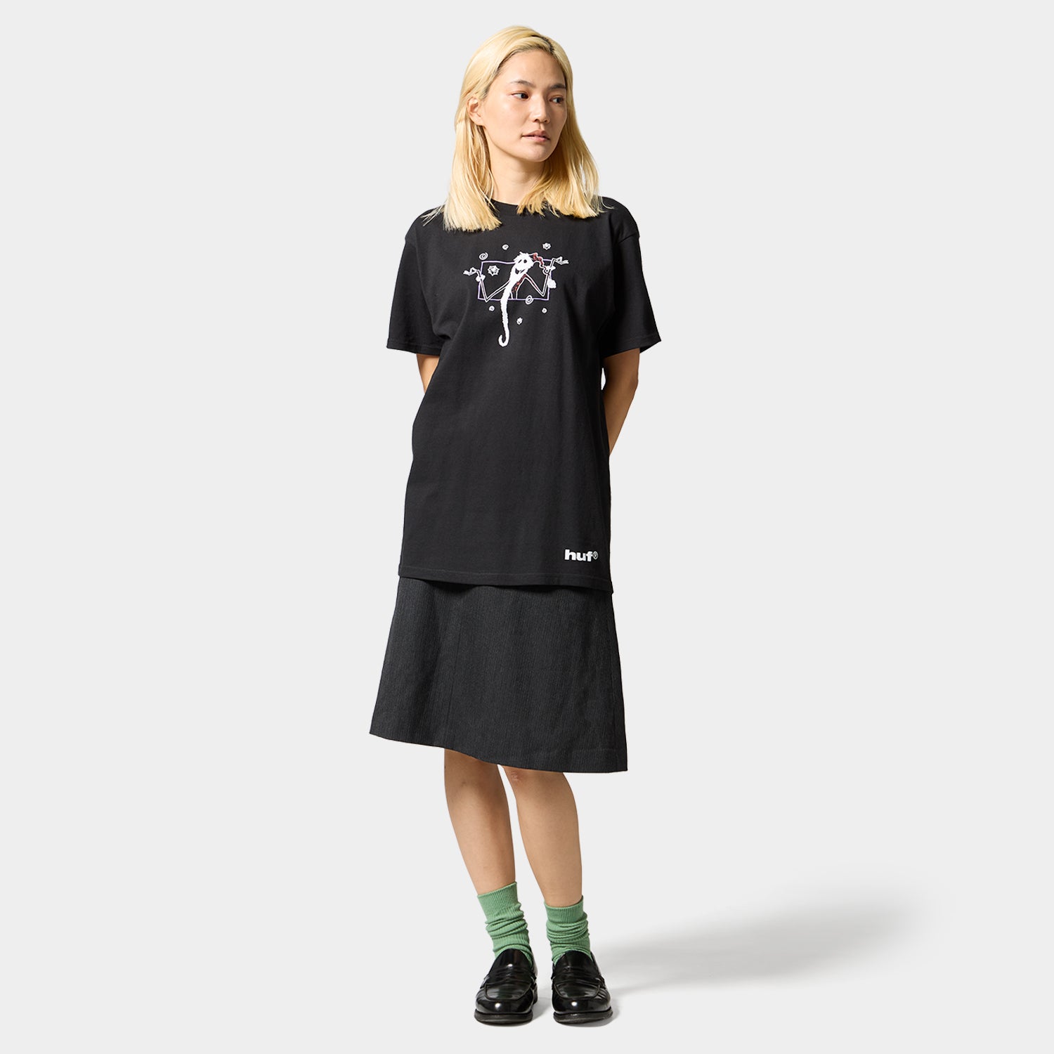 HUF (ハフ) Worldwide JP /T-SHIRTS（Tシャツ）/ HUF X NIGHTMARE BEFORE CHRISTMAS XMAS  TEE商品 / BLACK