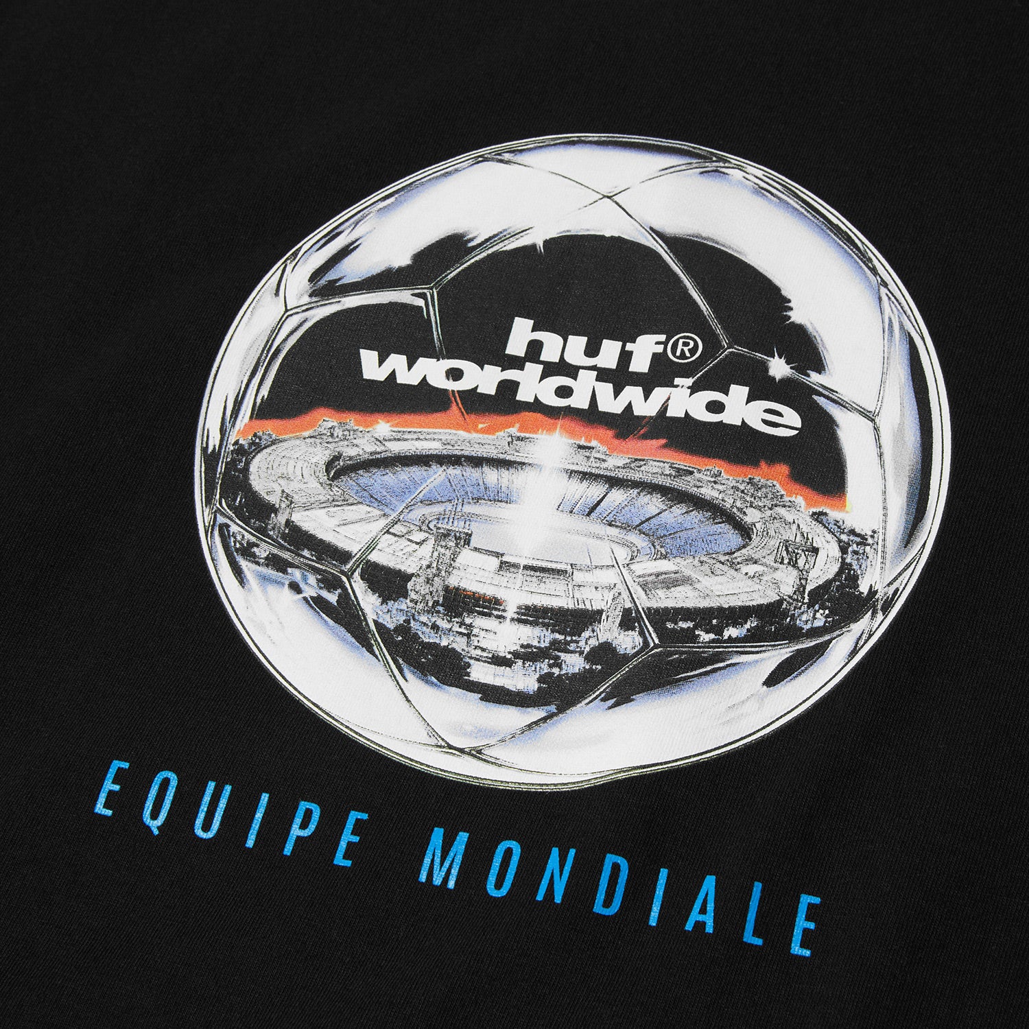 HUF (ハフ) Worldwide JP /T-SHIRTS（Tシャツ）/ EQUIPE MONDIALE TEE商品 / BLACK