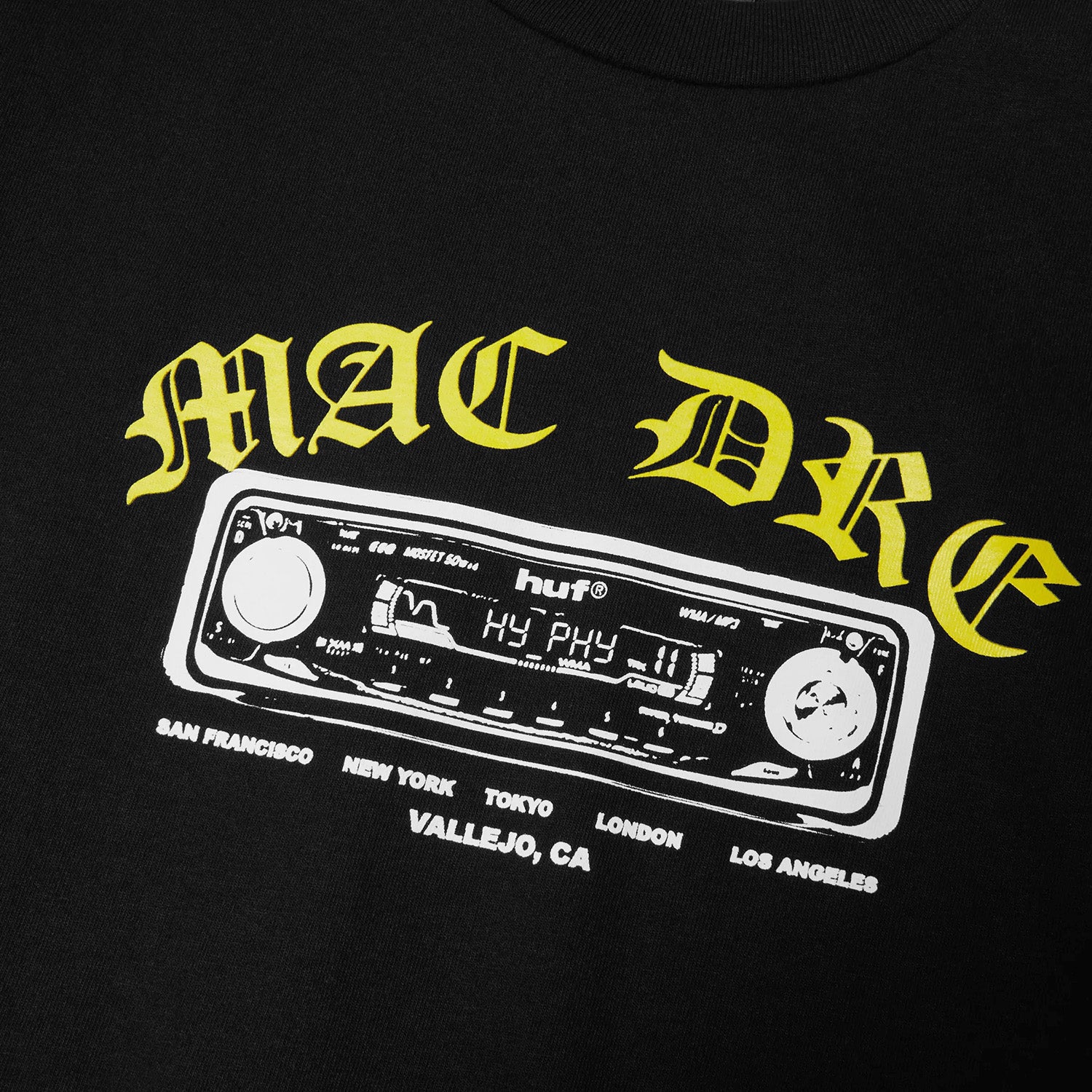 HUF (ハフ) Worldwide JP /T-SHIRTS（Tシャツ）/ HUF X MAC DRE BEST OF TEE商品 / BLACK
