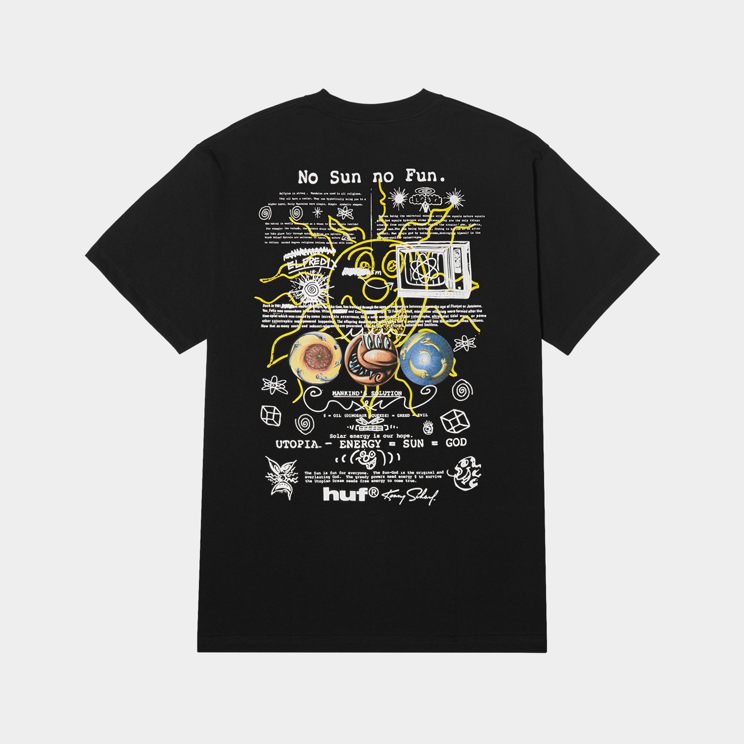 HUF (ハフ) Worldwide JP / T-SHIRTS（Tシャツ） / KENNY SCHARF PHILOSOPHY TEE商品 / BLACK