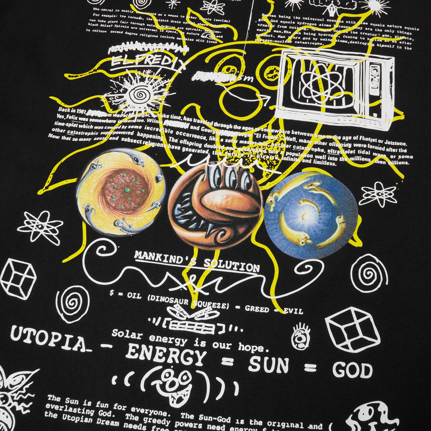 HUF (ハフ) Worldwide JP /T-SHIRTS（Tシャツ）/ KENNY SCHARF PHILOSOPHY TEE商品 / BLACK
