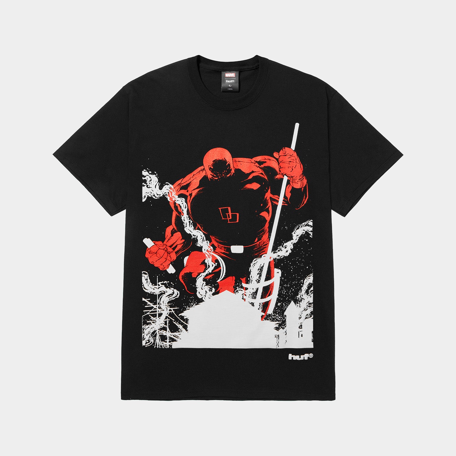 HUF (ハフ) Worldwide JP /T-SHIRTS（Tシャツ）/ HUF X MARVEL WITHOUT FEAR TEE商品 / BLACK