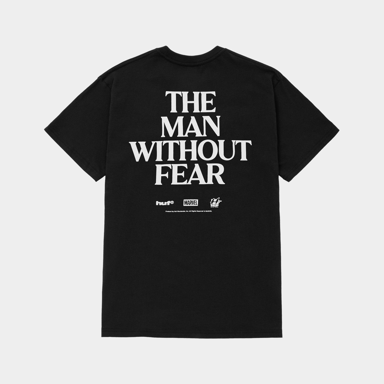 HUF (ハフ) Worldwide JP /T-SHIRTS（Tシャツ）/ HUF X MARVEL WITHOUT FEAR TEE商品 / BLACK