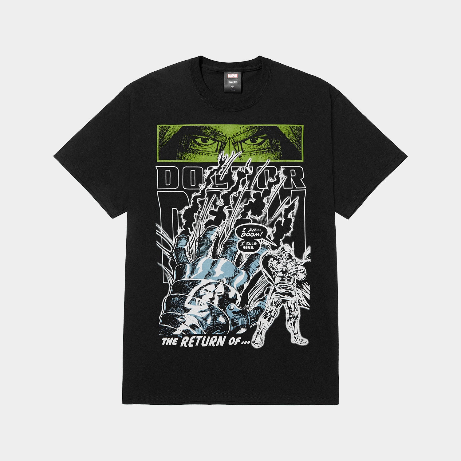 HUF (ハフ) Worldwide JP /T-SHIRTS（Tシャツ）/ HUF X MARVEL DOOM LIVES TEE商品 / BLACK