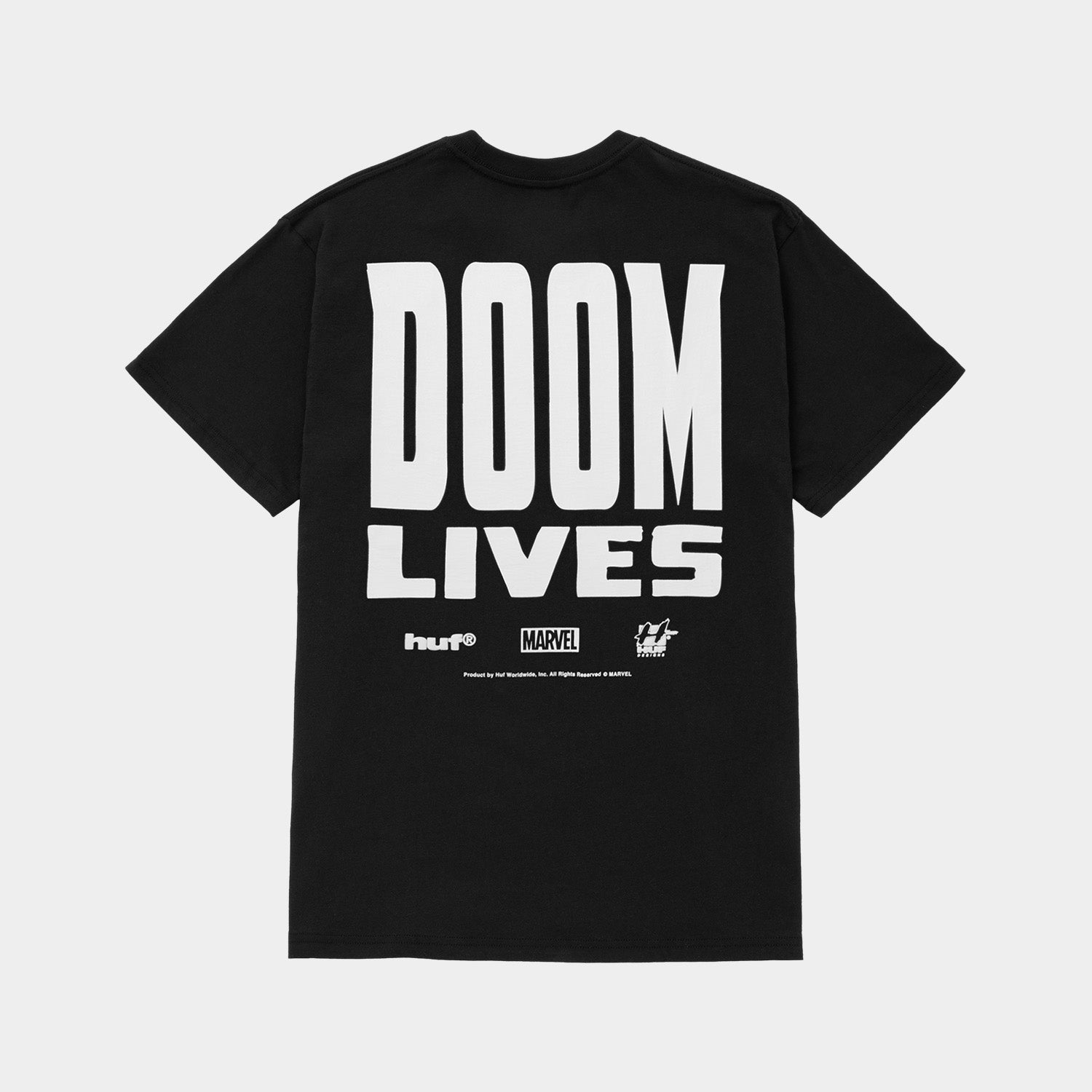 HUF (ハフ) Worldwide JP /T-SHIRTS（Tシャツ）/ HUF X MARVEL DOOM LIVES TEE商品 / BLACK