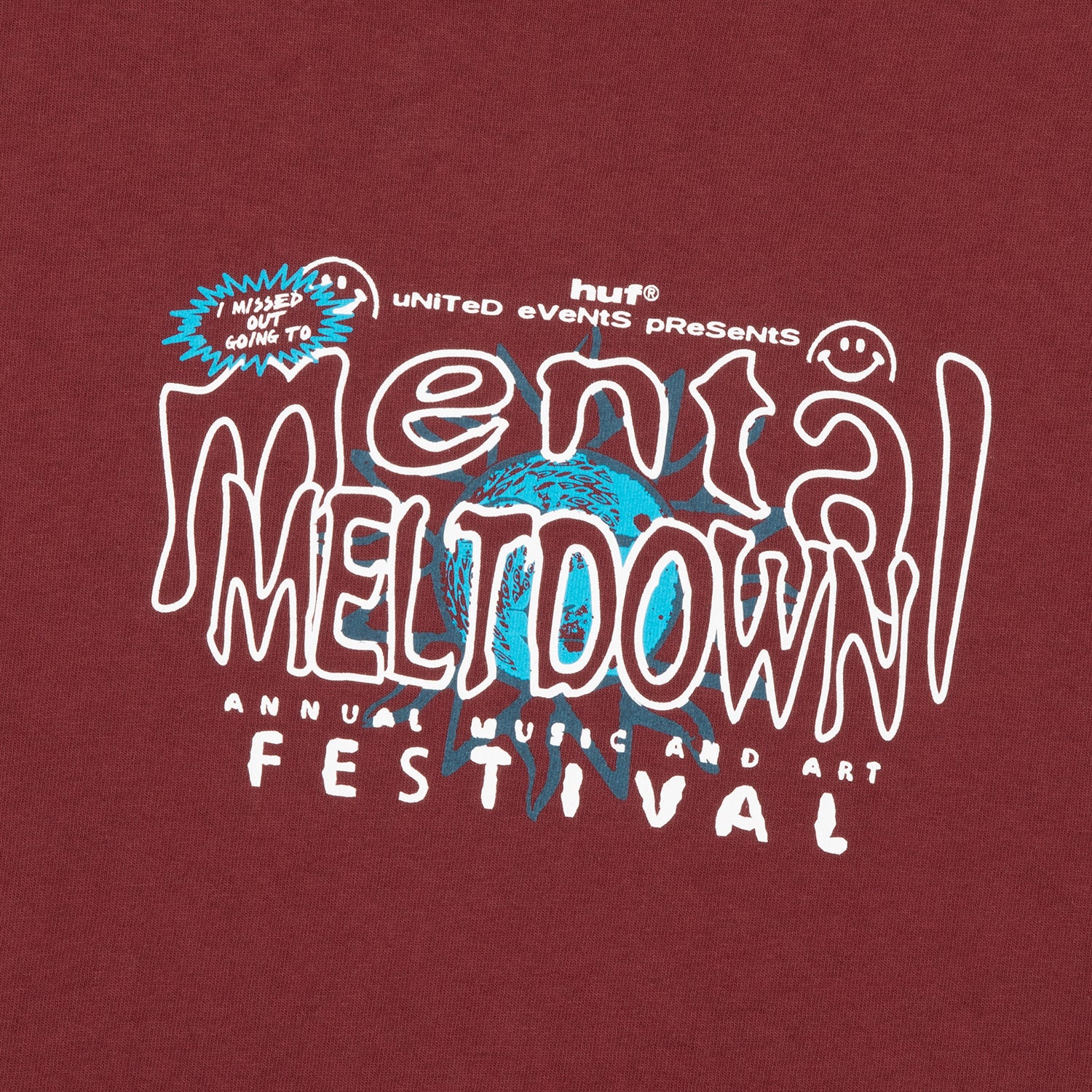 HUF (ハフ) Worldwide JP /T-SHIRTS（Tシャツ）/ MENTAL MELTDOWN TEE商品 / BLACK