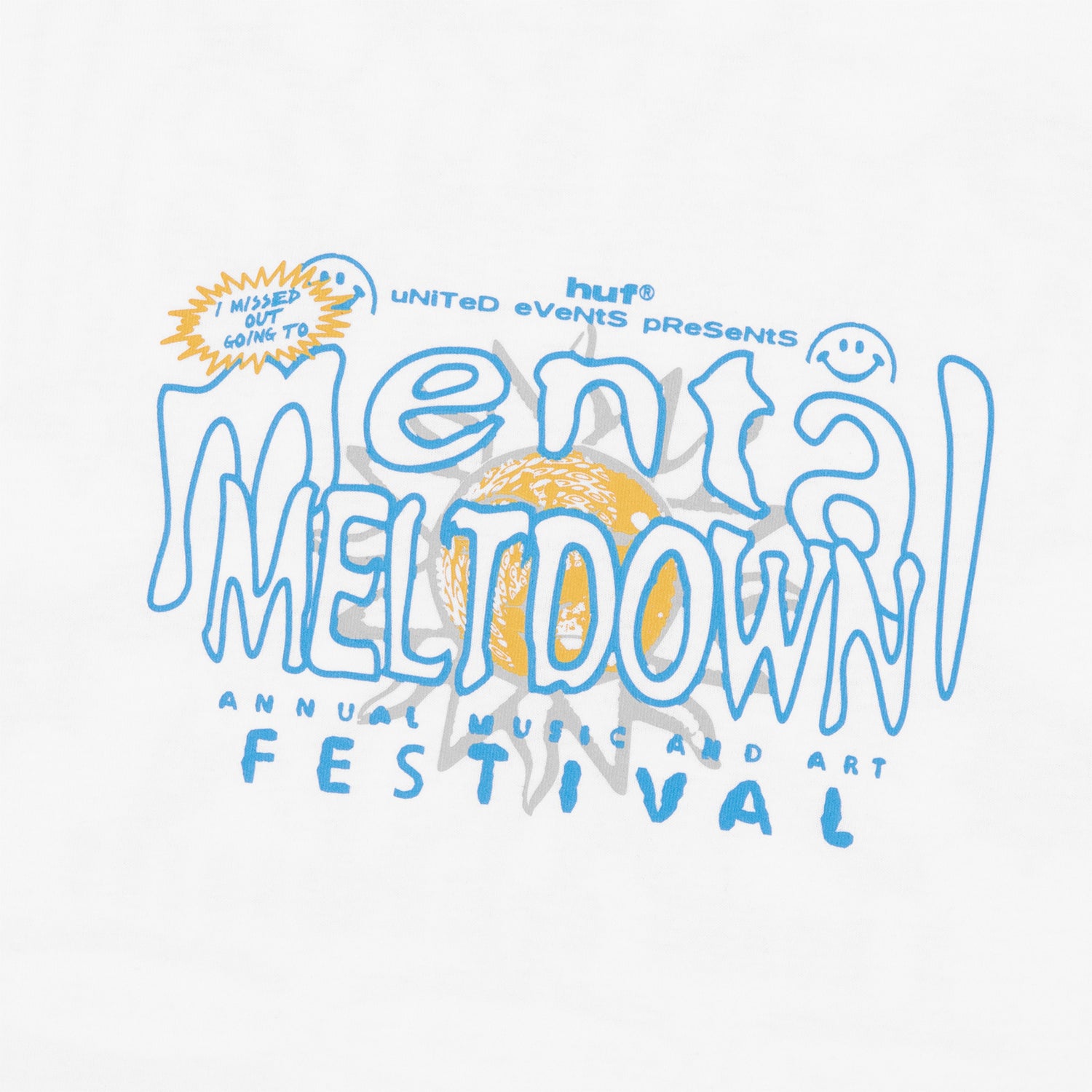 HUF (ハフ) Worldwide JP /T-SHIRTS（Tシャツ）/ MENTAL MELTDOWN TEE商品 / BLACK